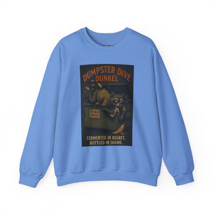 Dumpster Dive Funny Sweatshirt - Unisex Crewneck for Animal Lovers - Riff Raff Wear Underground