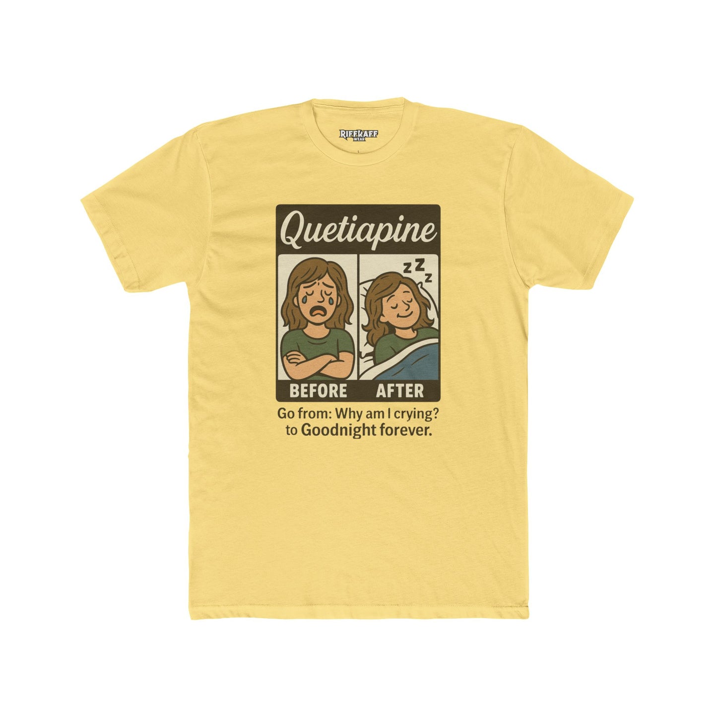 Quetiapine Unisex Cotton Crew Tee – Mental Health Awareness Shirt - OverRX - Riff Raff Wear