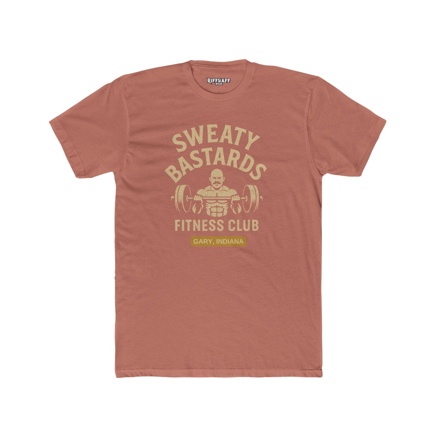 Sweaty Bastards Fitness Club Unisex Cotton Crew Tee - Fun Gym Shirt - Riff Raff Underground