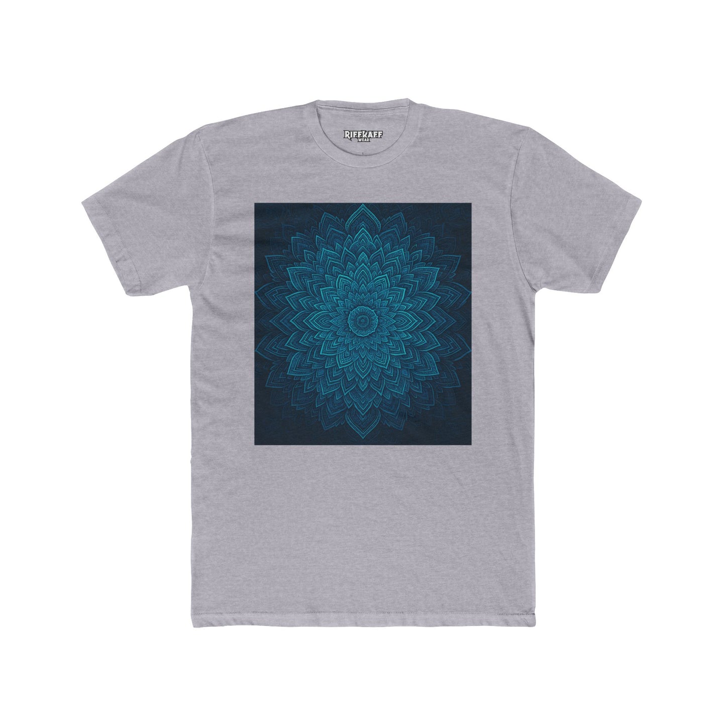 Meditative Floral Unisex Cotton Crew Tee - Relaxing Design for Mindfulness - Riff Raff Wear