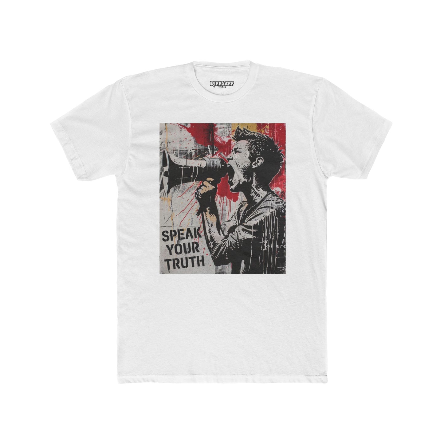 Unisex Cotton Crew Tee - "Speak Your Truth" Political Art - Riff Raff Wear