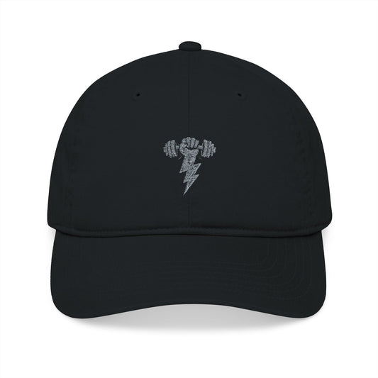 Thunderbolt Embroidered Organic Baseball Cap, Eco-Friendly Hat, Unique  Riff Raff Wear
