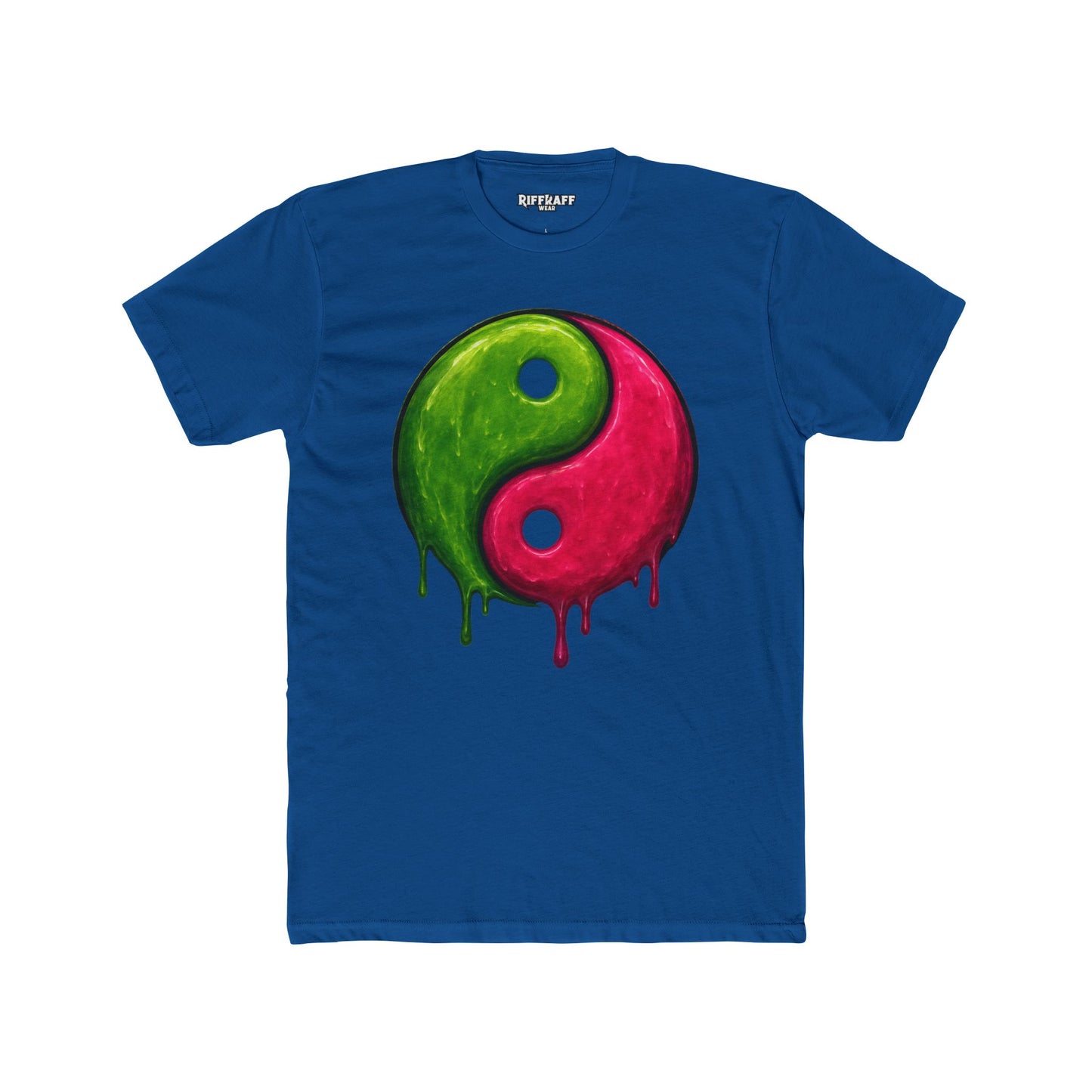 Yin Yang Drip Unisex Cotton Crew Tee - Stylish & Fun Graphic Tee for Everyday Wear - Riff Raff Wear