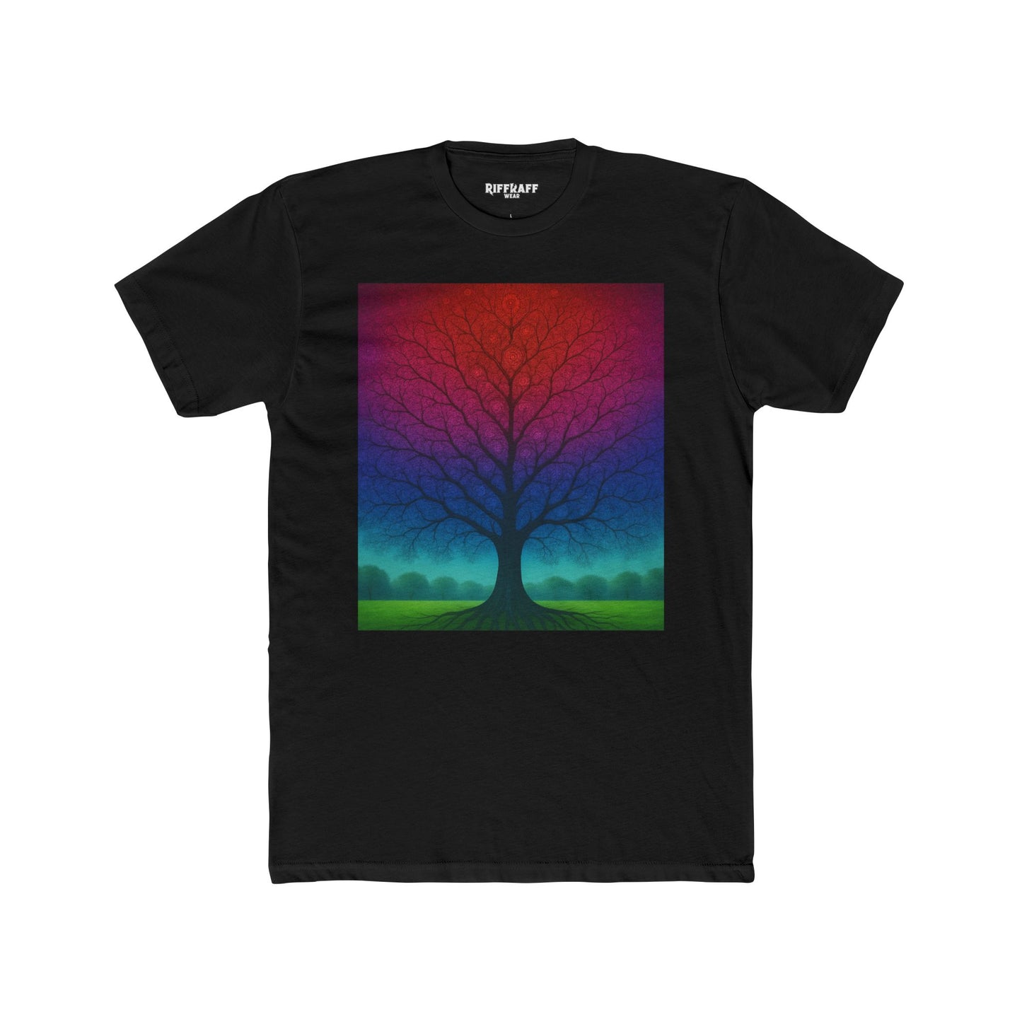 Colorful Tree Art Unisex Tee, Nature Lover Gift, Casual Wear, Bohemian Style - Riff Raff Wear