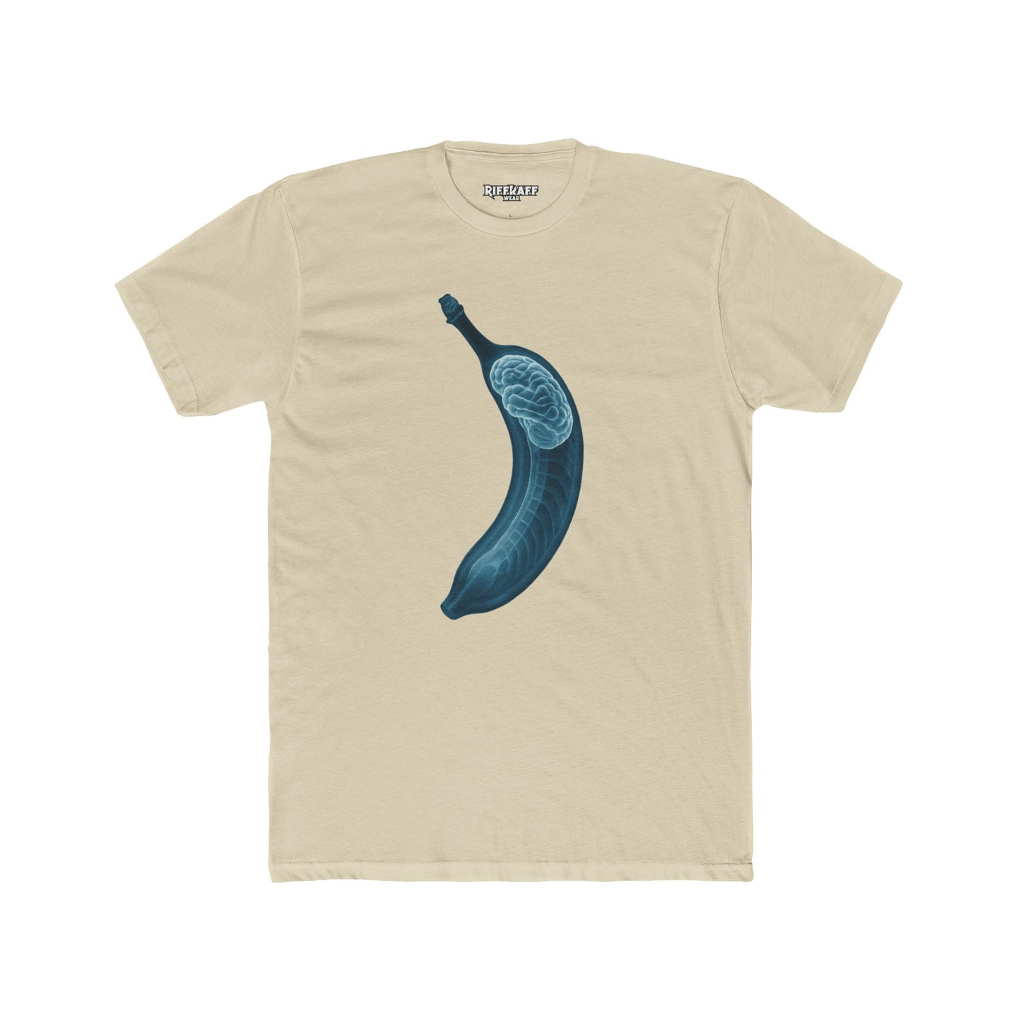 Funny Unisex Cotton Crew Tee - Brainy Banana Design - Riff Raff Wear