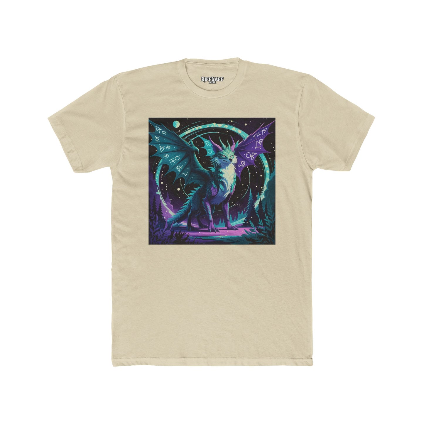 Mystical Dragon Unisex Cotton Crew Tee - Fantasy T-Shirt for Men & Women - Riff Raff Wear