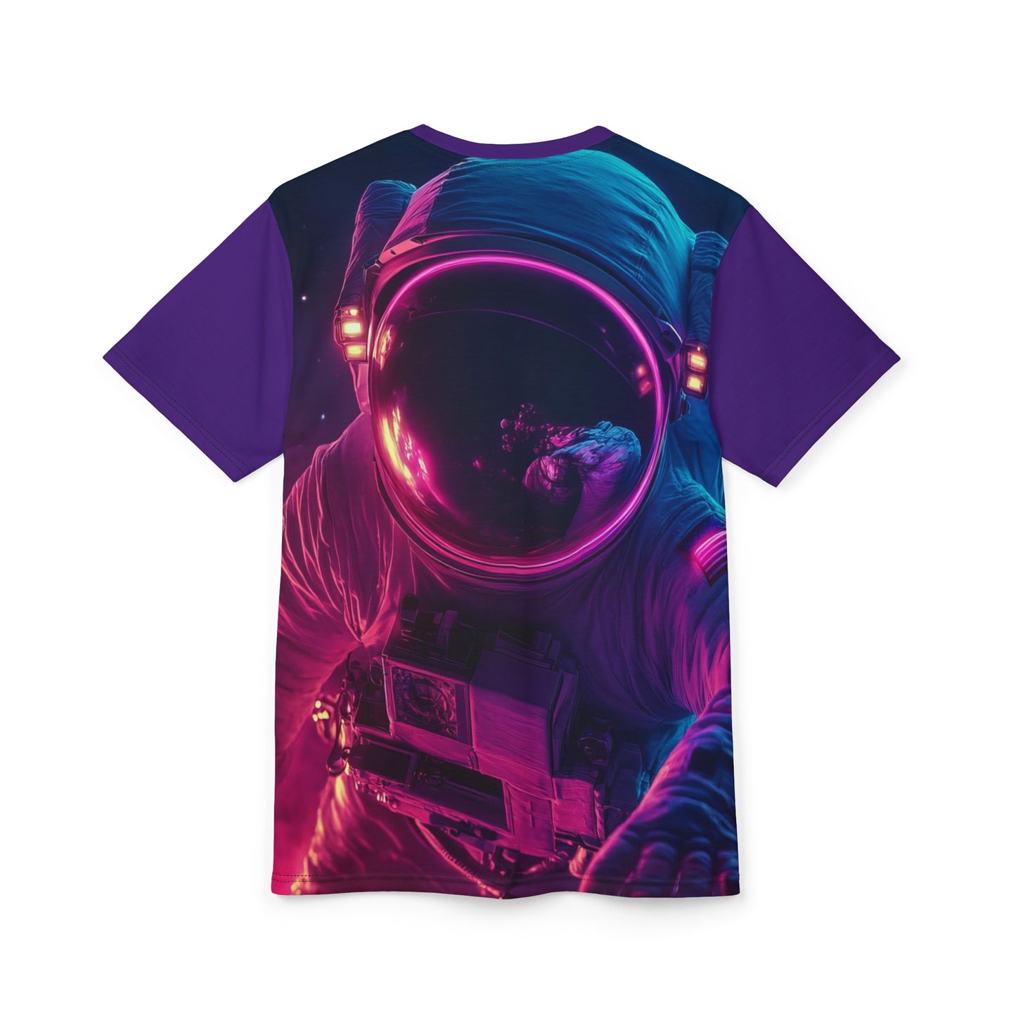 Cosmic Astronaut Unisex Cut & Sew Tee - Vibrant Space Graphic Tee for Sci-Fi Lovers - Riff Raff Wear