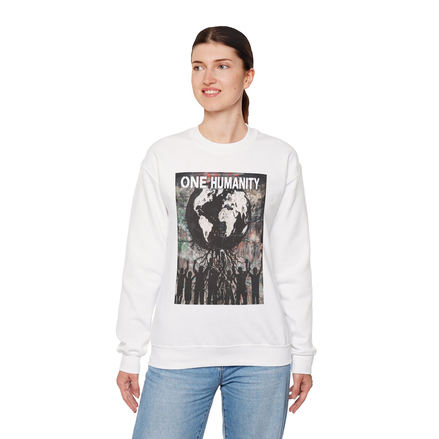 One Humanity Unisex Crewneck Sweatshirt - Comfortable & Stylish - Riff Raff Wear