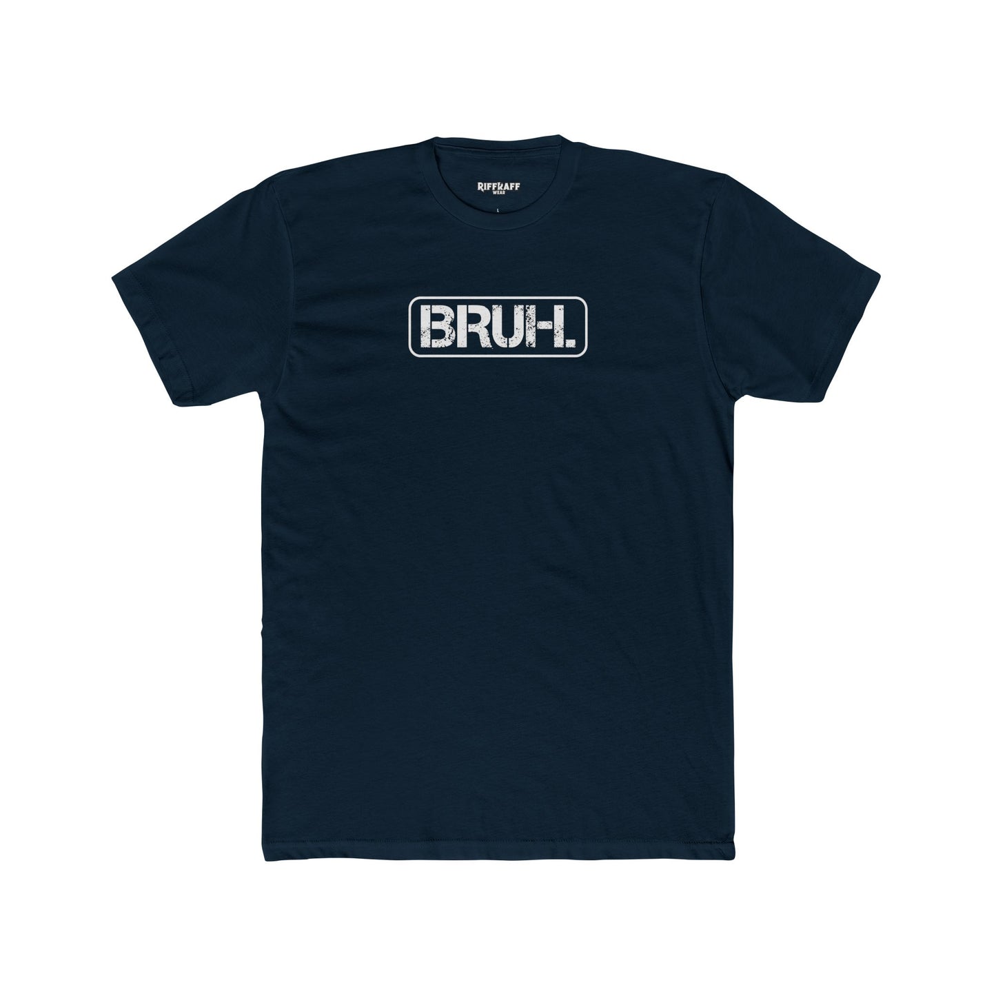 Unisex Cotton Crew Tee - Minimalist 'BRUH' Graphic T-Shirt for Casual Style - Riff Raff Wear