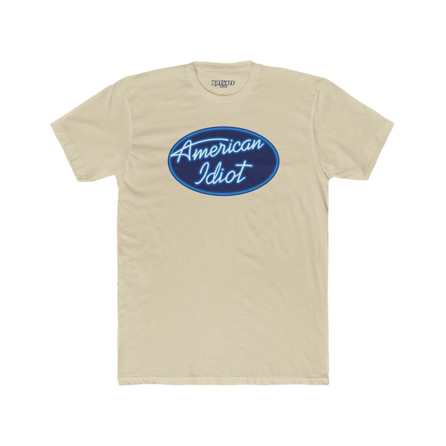 Unisex Cotton Crew Tee - American Idiot Graphic T-Shirt - Logo Parody Series - Riff Raff Wear