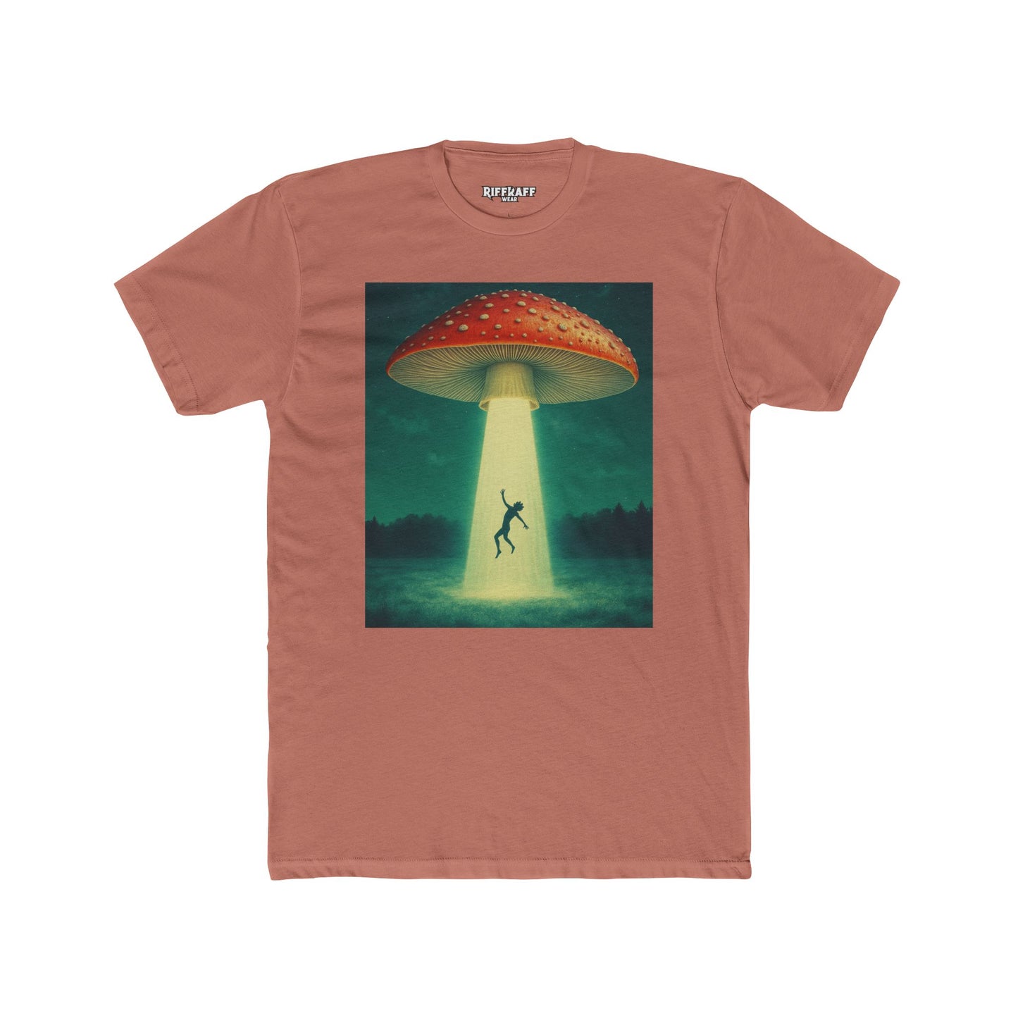 Mystical UFO Unisex Cotton Crew Tee, Alien Shirt - Riff Raff Wear
