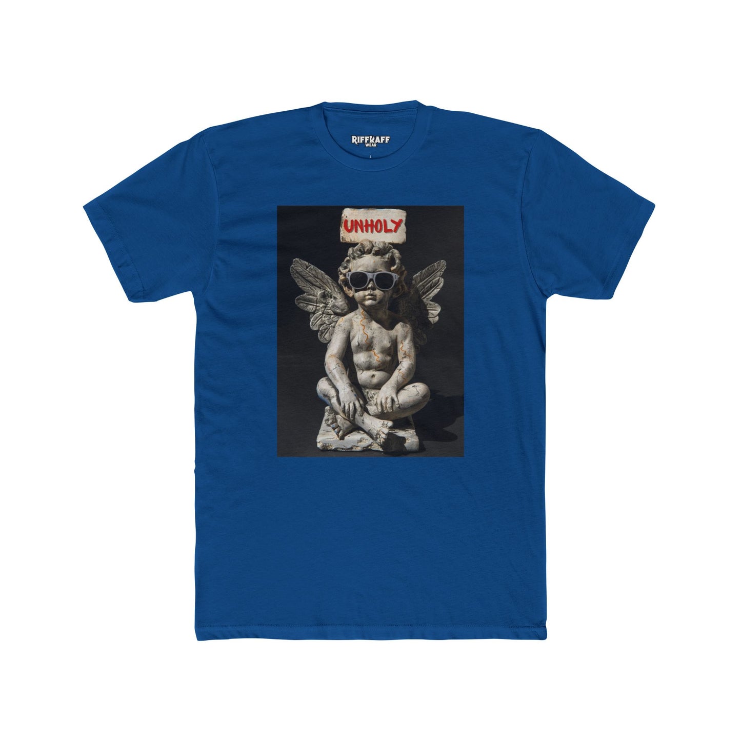 Unisex Cotton Crew Tee - Unholy Angel Graphic Tee for Bold Souls _Riff Raff Wear