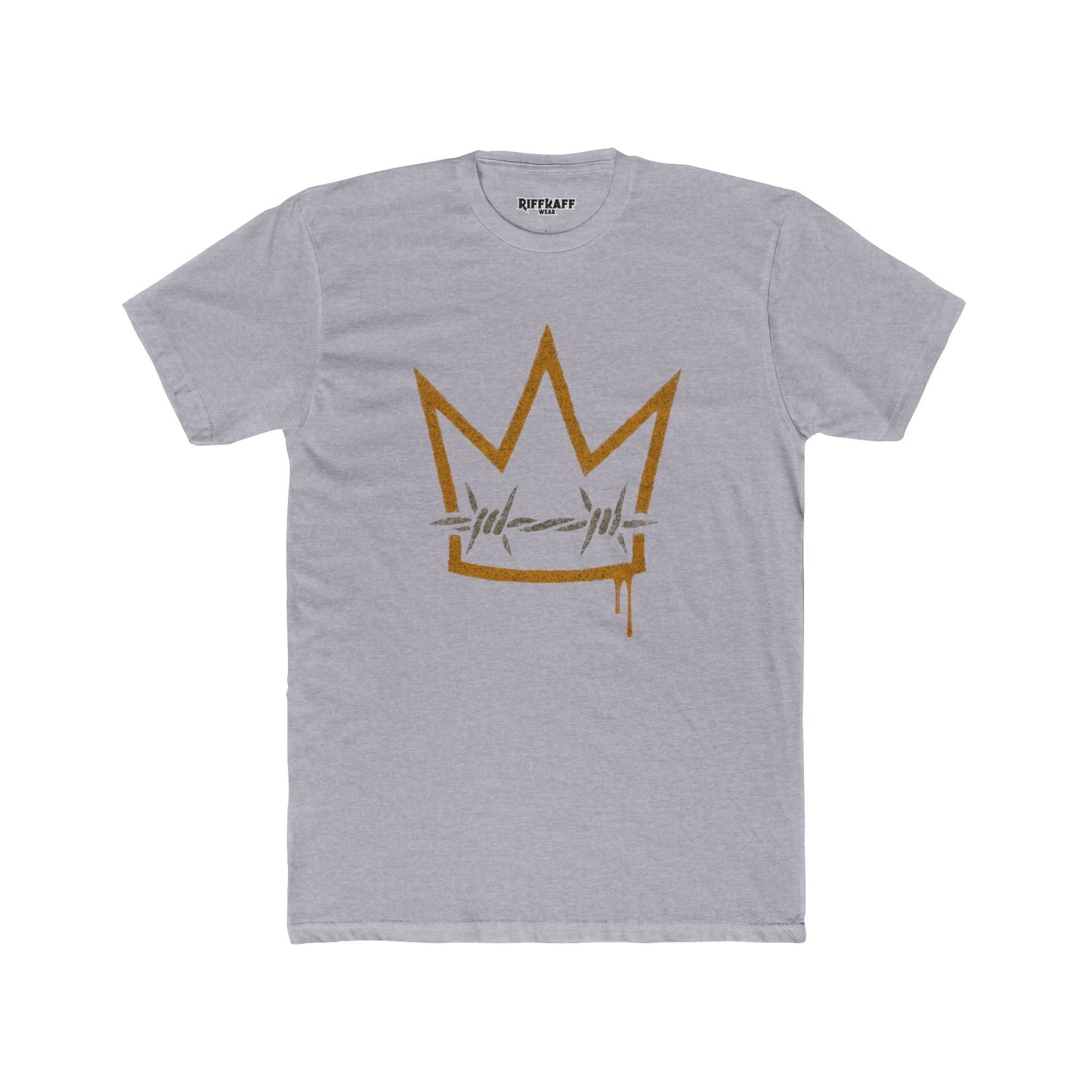 Crown Barbed Wire Unisex Cotton Crew Tee Casual Streetwear  - Riff Raff Wear