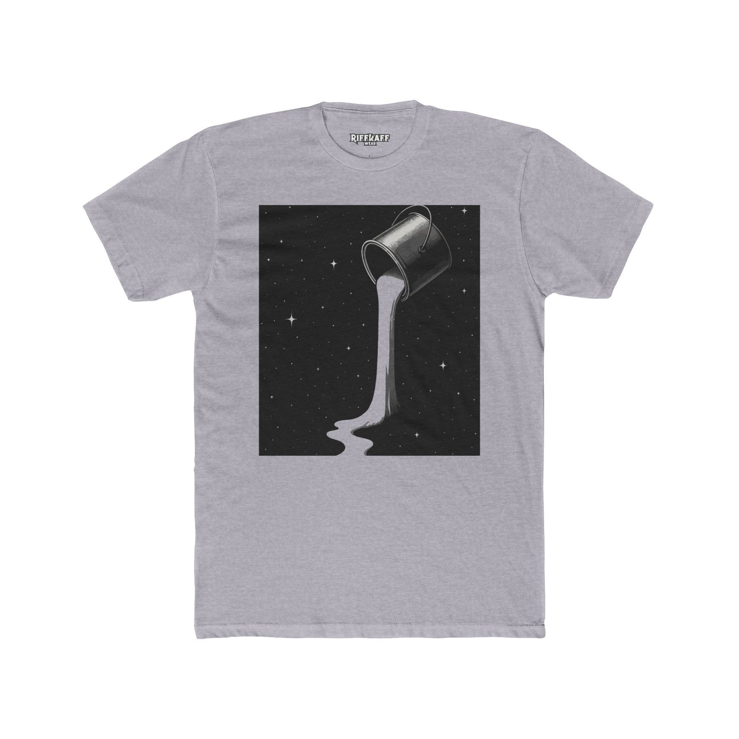 Cosmic Milk Unisex Cotton Crew Tee - Creative Graphic T-Shirt for Art Lovers - Riff Raff Wear
