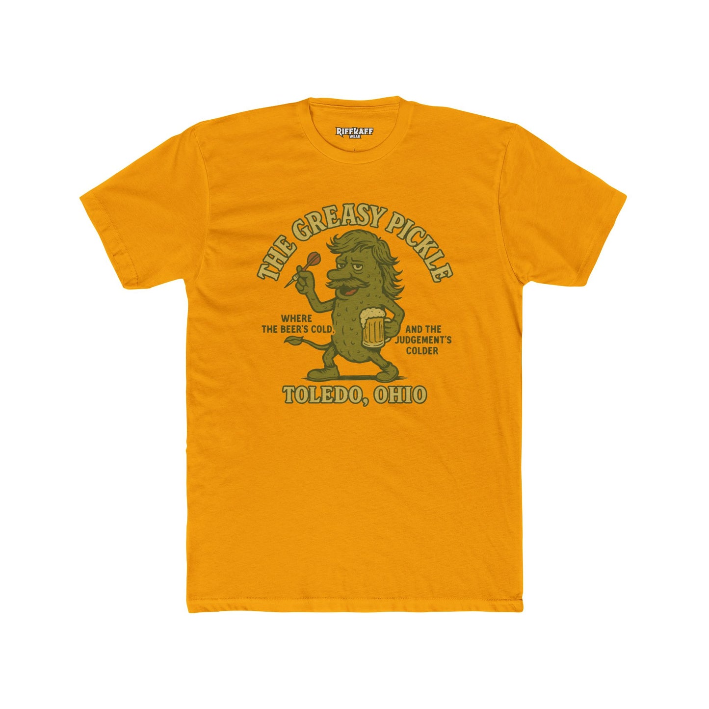 The Greasy Pickle Unisex Crew Tee for Beer Lovers in Toledo, Ohio - Riff Raff Wear