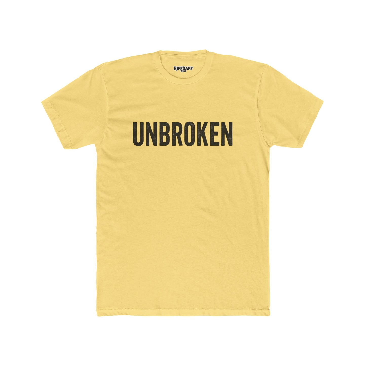 Unisex Cotton Crew Tee - UNBROKEN Inspirational Shirt - Riff Raff Wear Fitness