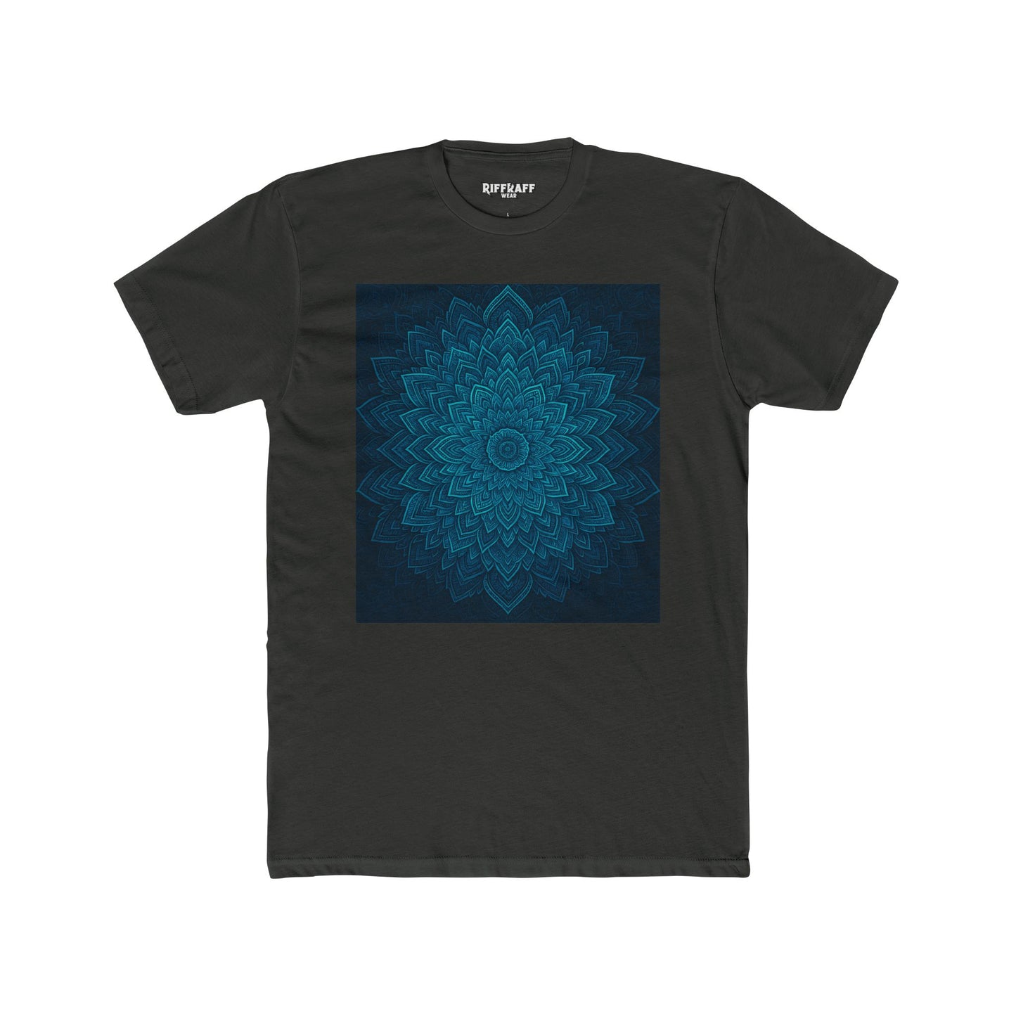 Meditative Floral Unisex Cotton Crew Tee - Relaxing Design for Mindfulness - Riff Raff Wear