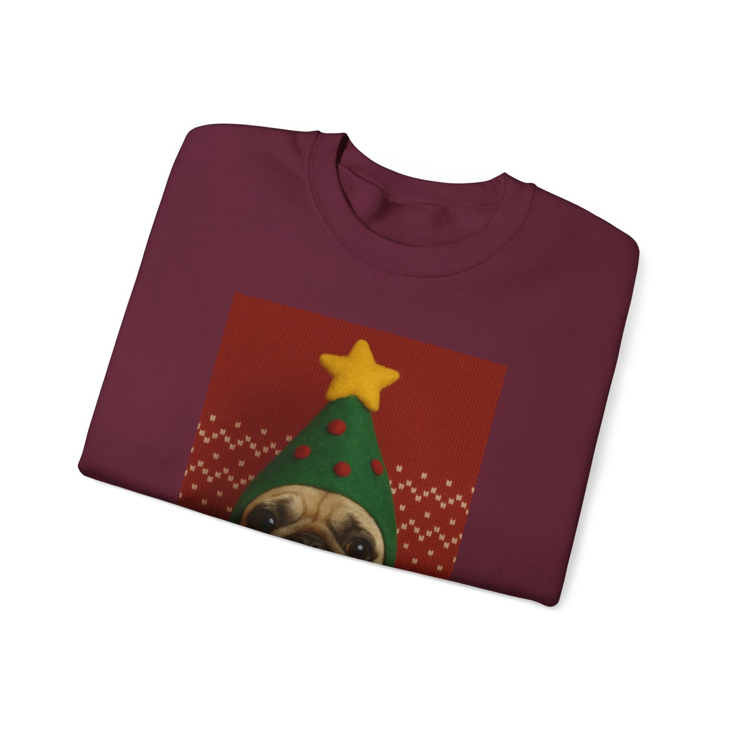 Christmas Pug Sweatshirt, Unisex Crewneck, Cute Holiday Sweater, Dog Lover Gift, Cozy Winter Wear, Fun Christmas Apparel - Riff Raff Wear