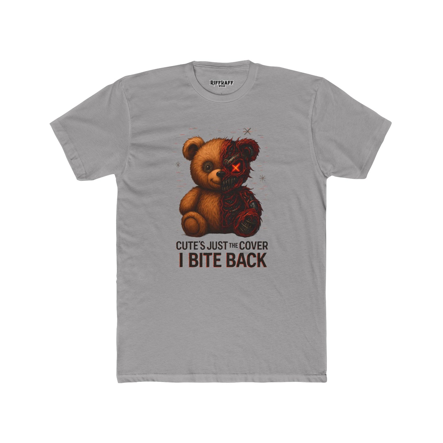 Funny Unisex Cotton Crew Tee - Cute But Dangerous "I Bite Back" Shirt - Riff Raff Wear