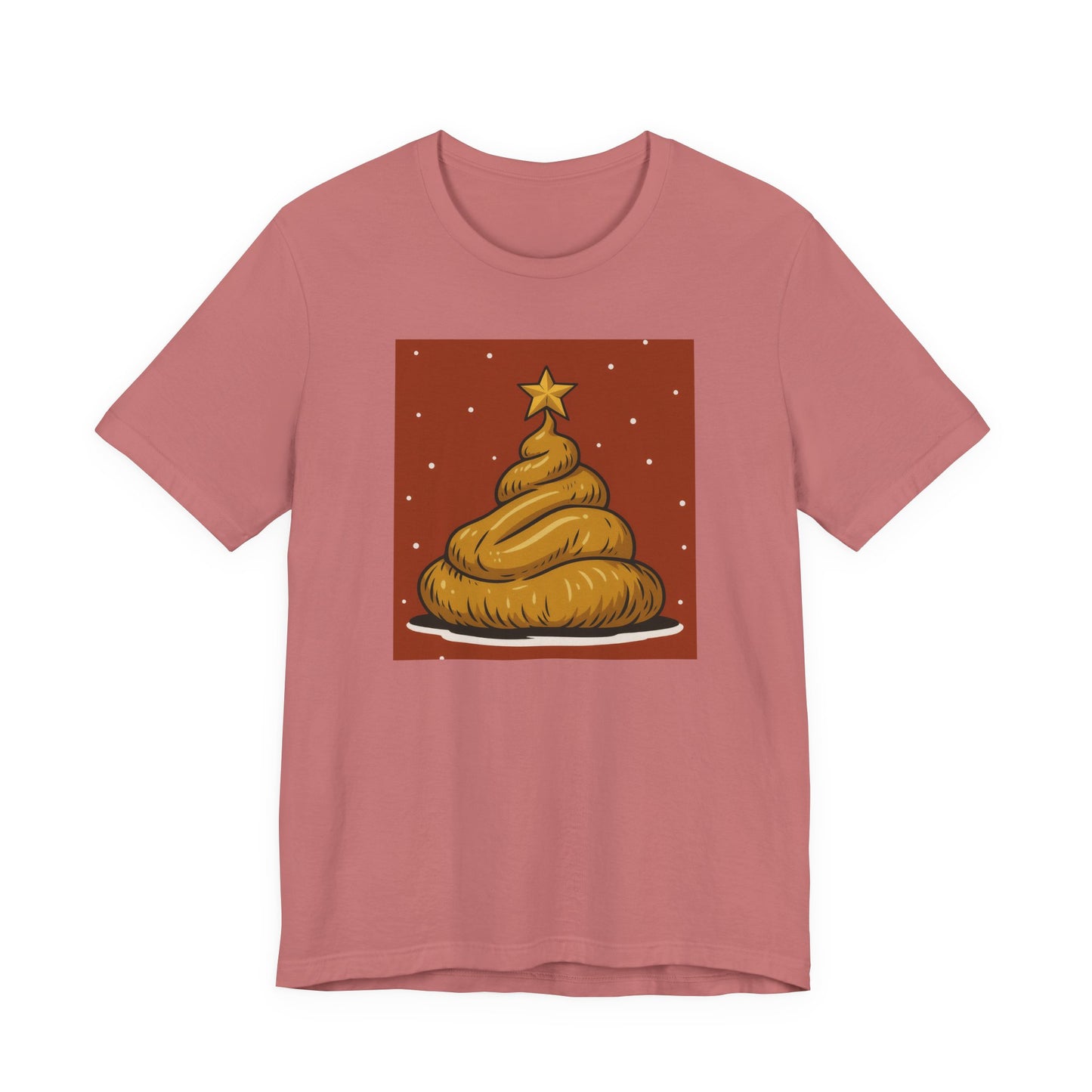 Funny Christmas Poop Tee, Unisex Short Sleeve T-Shirt, Holiday Humor Shirt, Christmas Gift, Graphic Tee, Quirky Xmas Apparel - Riff Raff Wear