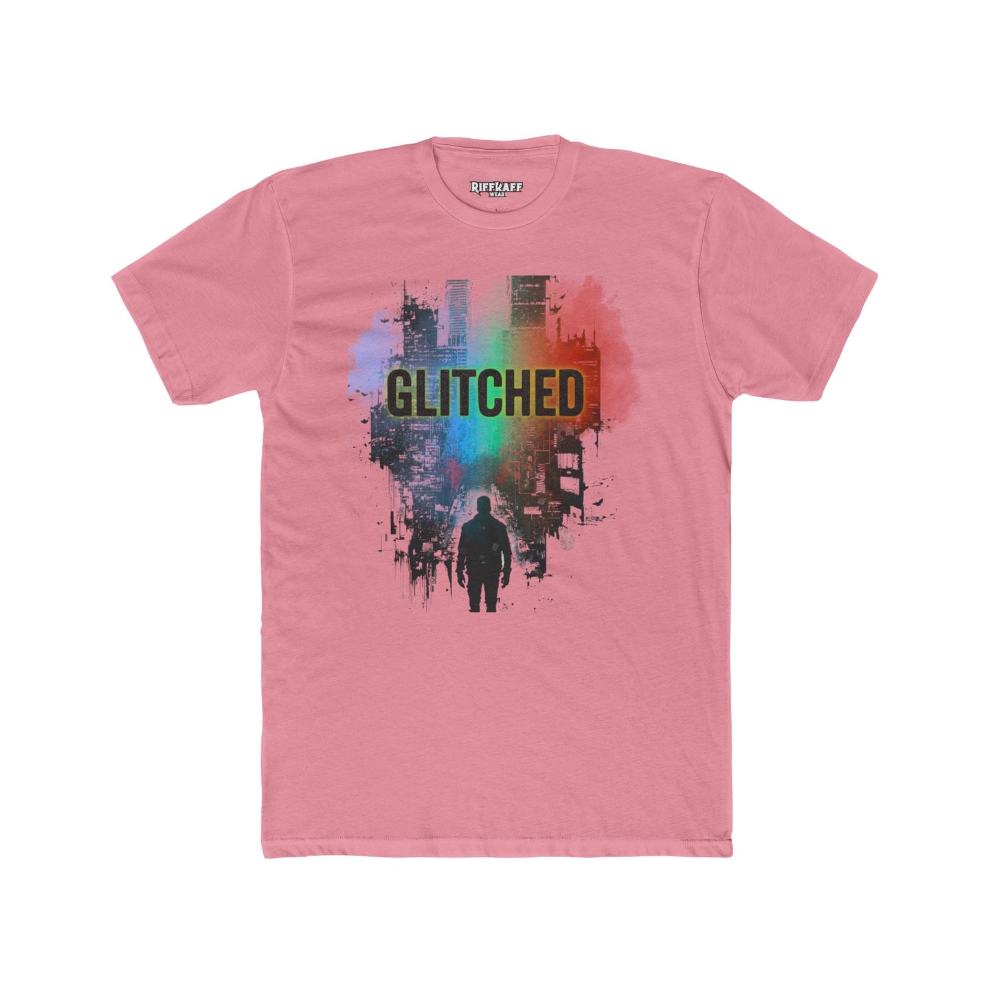 Glitched Unisex Cotton Crew Tee - Urban Streetwear Style - Riff Raff Wear