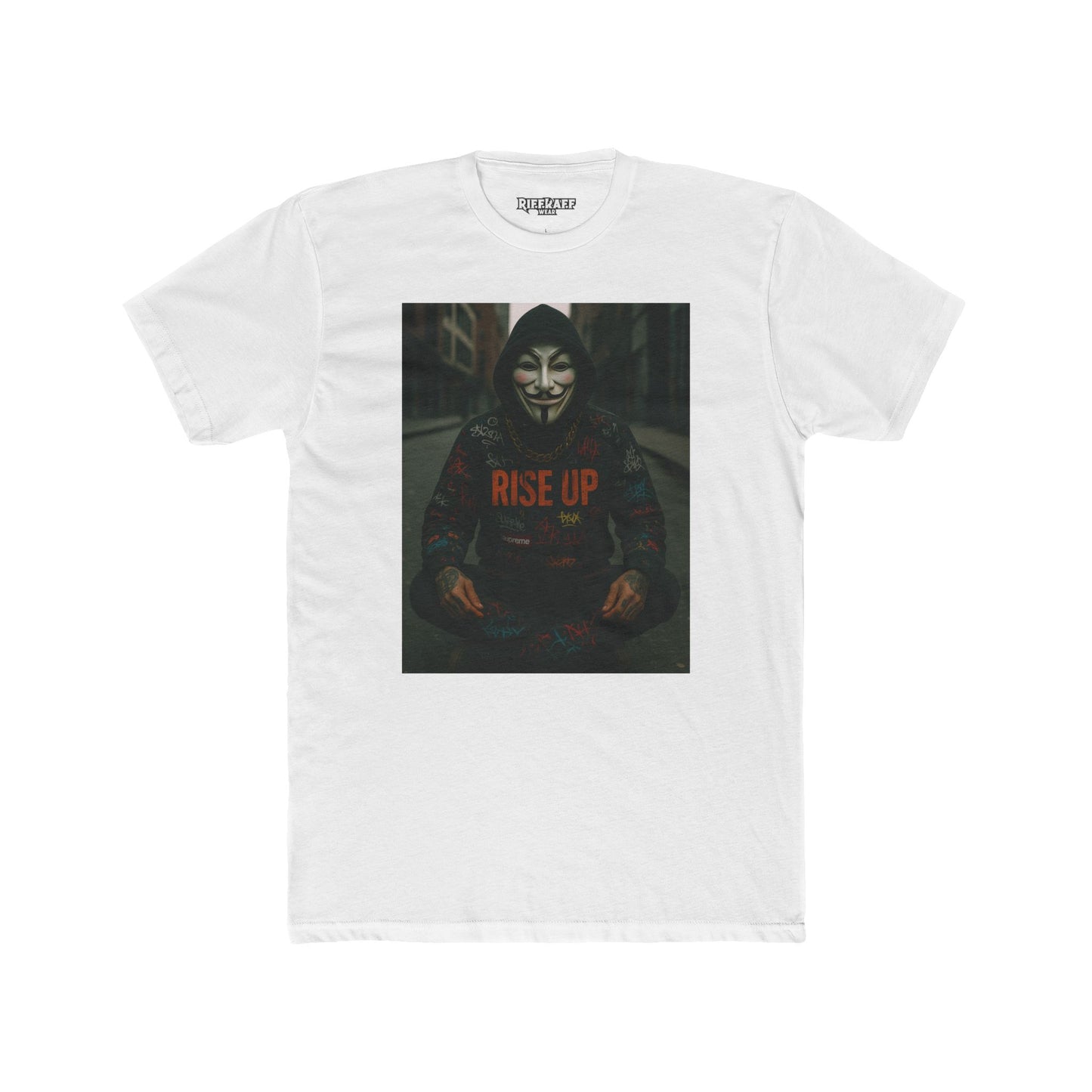 Unisex Cotton Crew Tee - Rise Up Graphic Shirt for Activism and Self-Expression - Riff Raff Wear