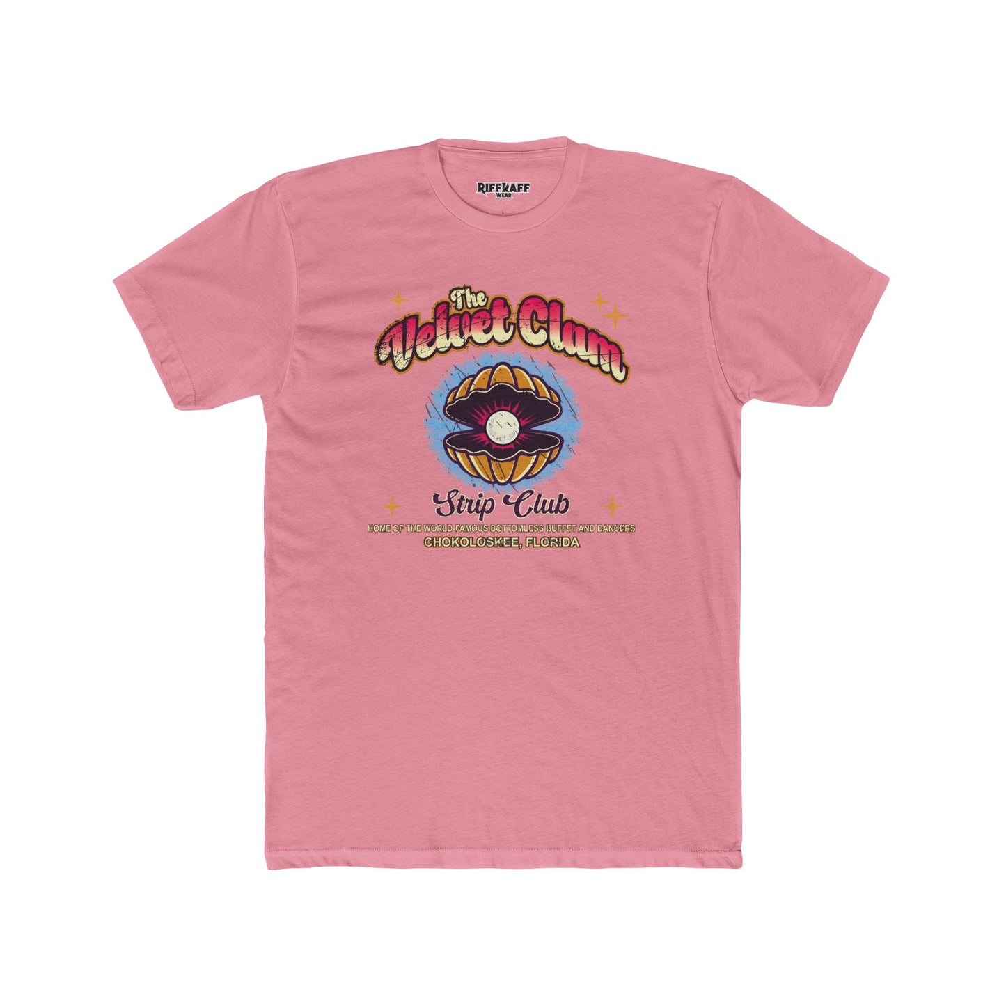 Velvet Clam Unisex Cotton Crew Tee - Funny Graphic T-Shirt with VIP Room Text - Riff Raff Underground
