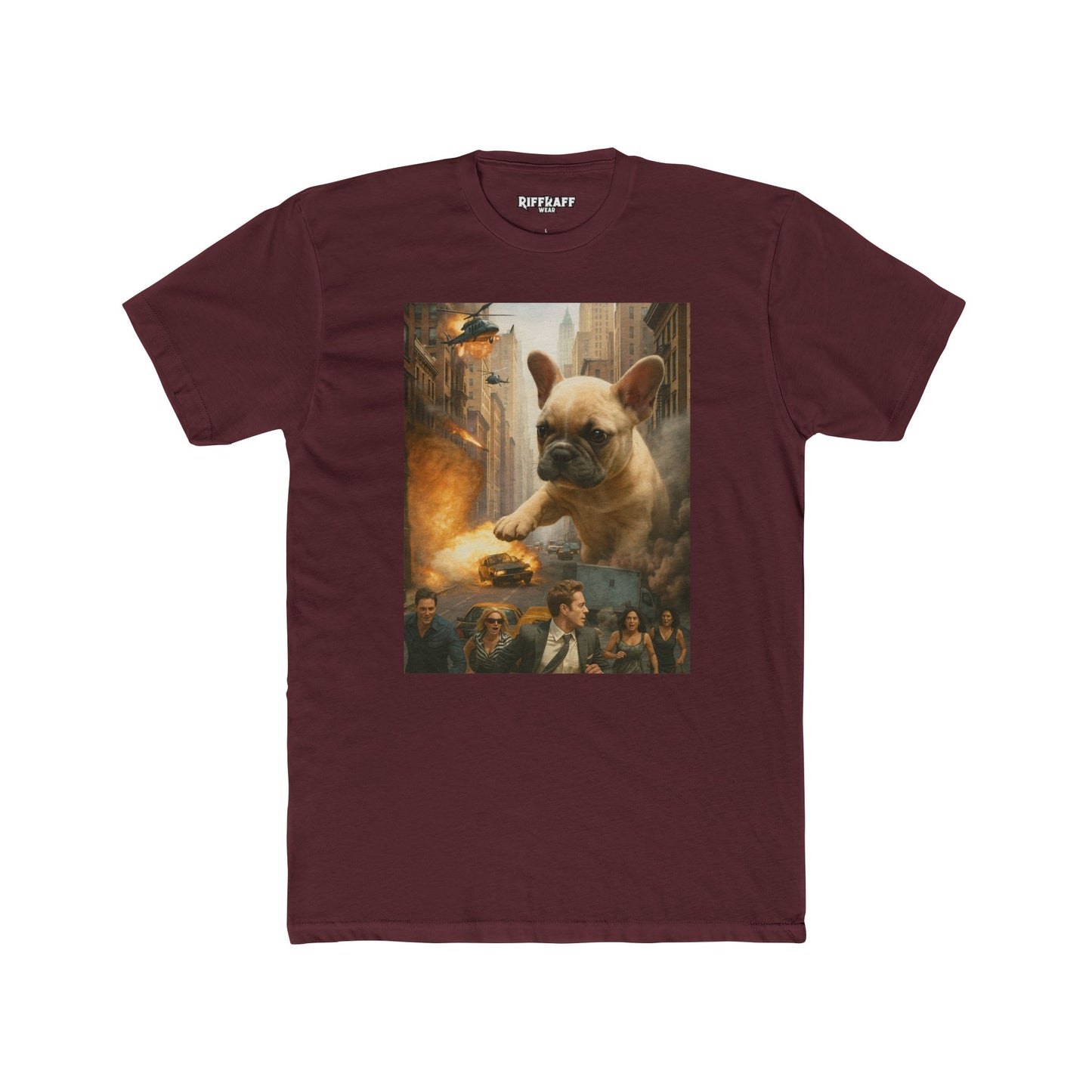 Epic French Bulldog Graphic Tee - Unisex Cotton Crew Shirt - Riff Raff Wear