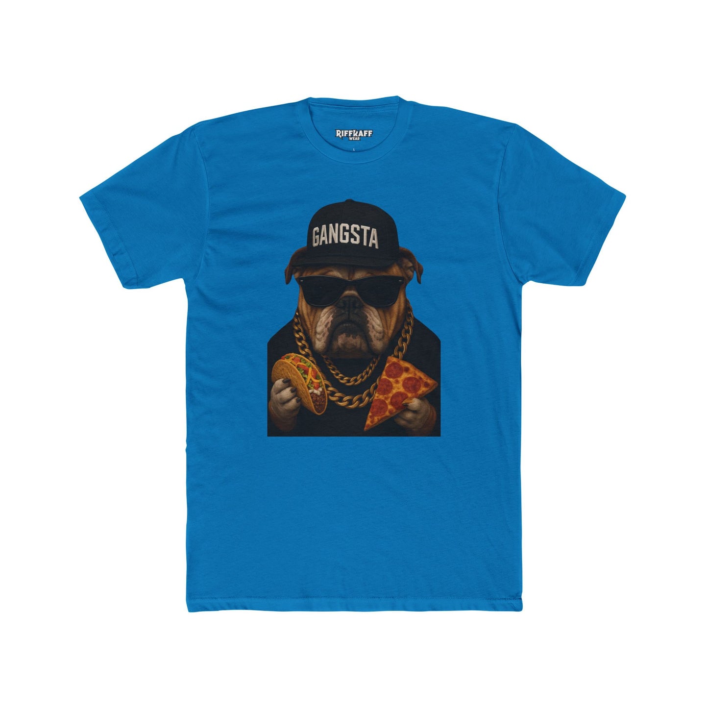 Gangsta Dog Unisex Cotton Crew Tee - Fun & Playful Graphic Shirt - Riff Raff Wear
