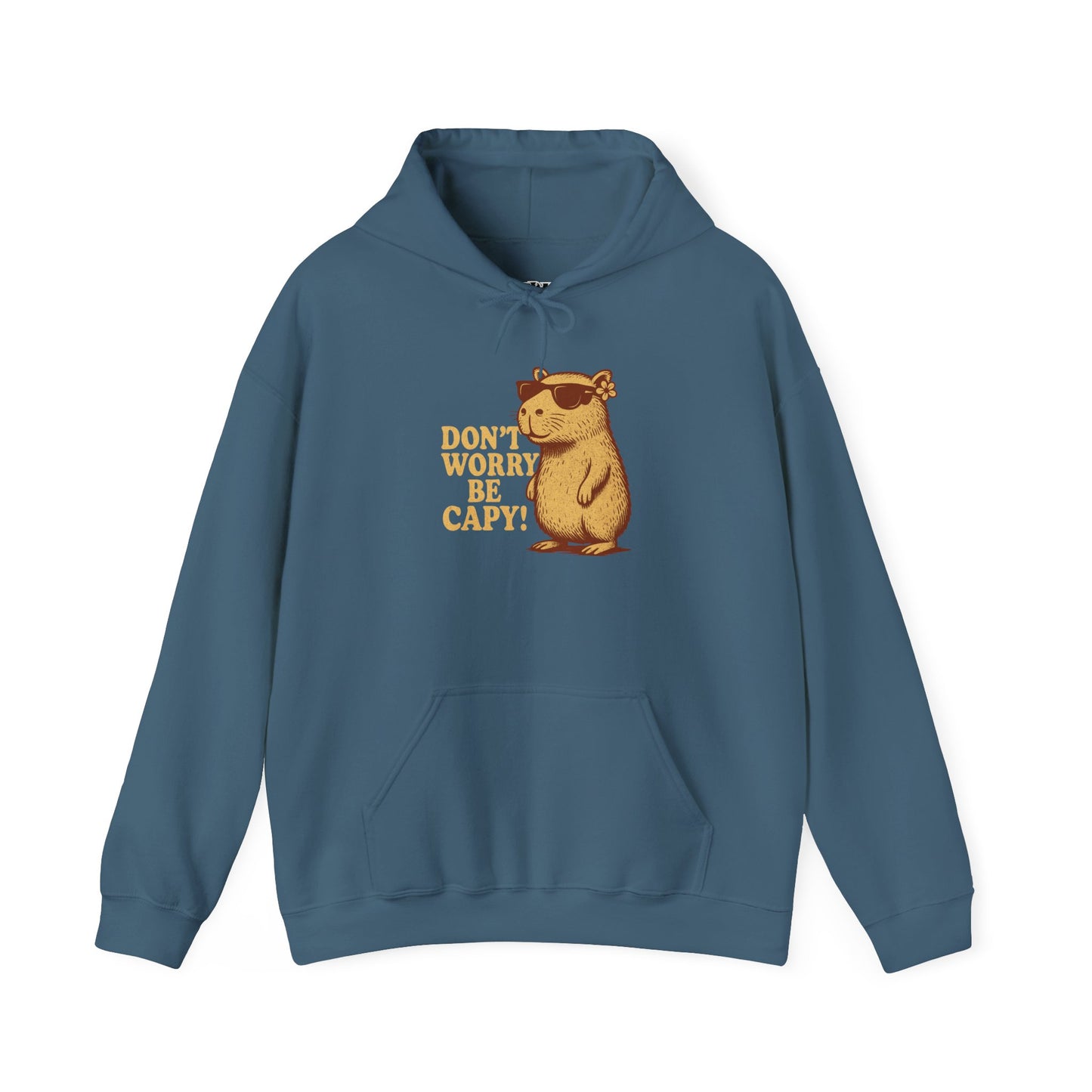 Don't Worry Be Capy! Unisex Hoodie - Cute Capybara Sweatshirt - Riff Raff Wear
