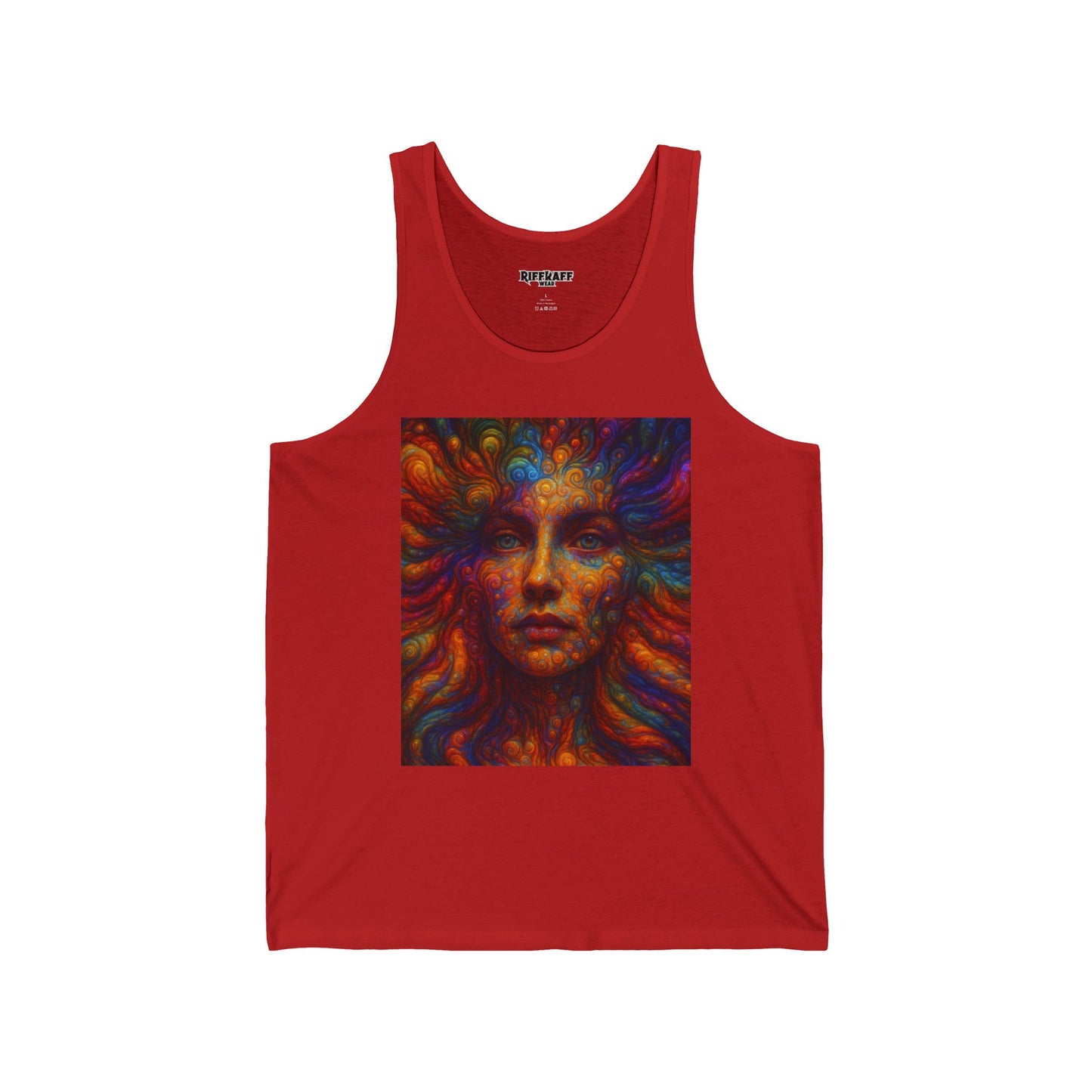 Colorful Artistic Unisex Jersey Tank - Vibrant Design for Creative Souls - Riff Raff Wear