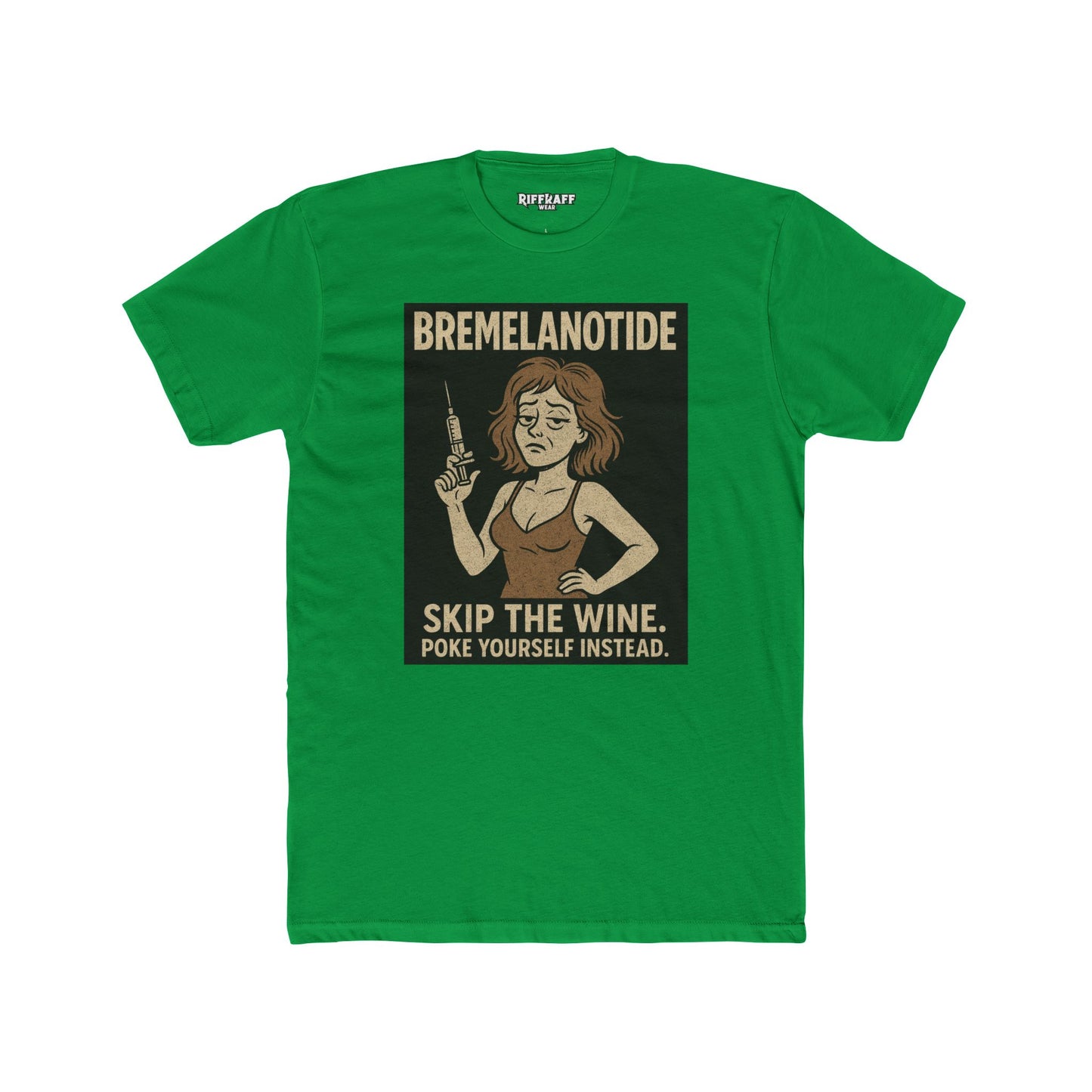 Bremelanotide Poke Yourself - Motivational Unisex Cotton Crew Tee - OverRX - Riff Raff Wear