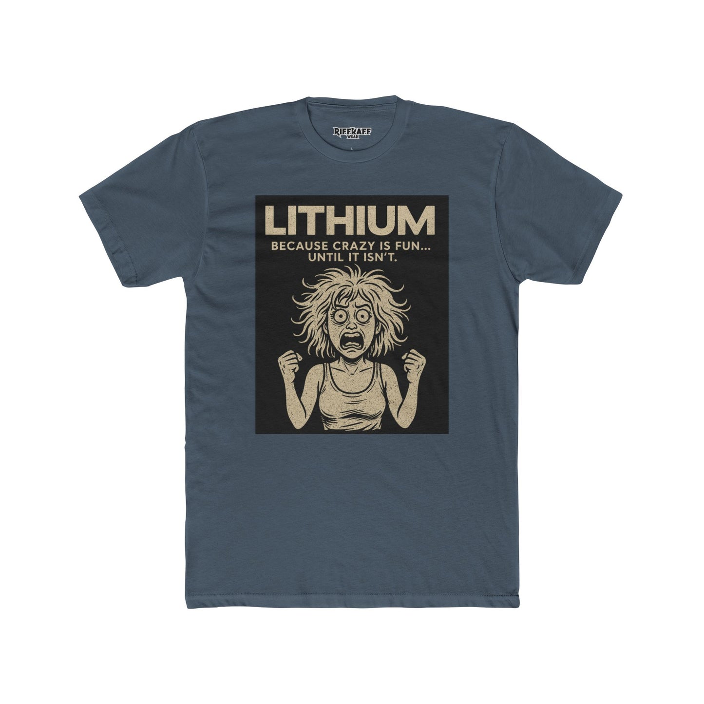 Lithium Unisex Cotton Crew Tee - Fun & Quirky Statement Shirt - OverRx - Riff Raff Wear