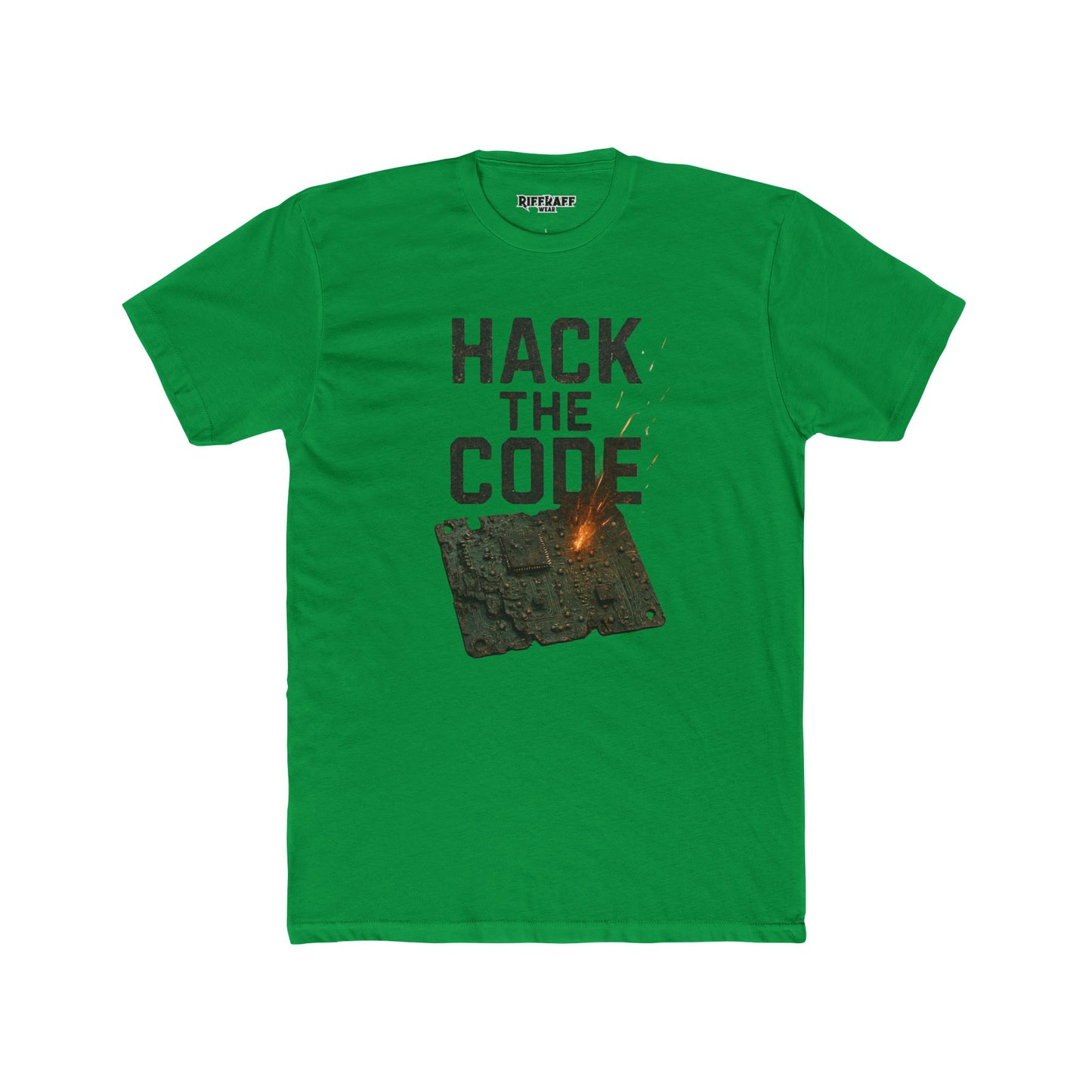 Hack the Code Unisex Cotton Crew Tee - Stylish Programmer Shirt - Riff Raff Wear