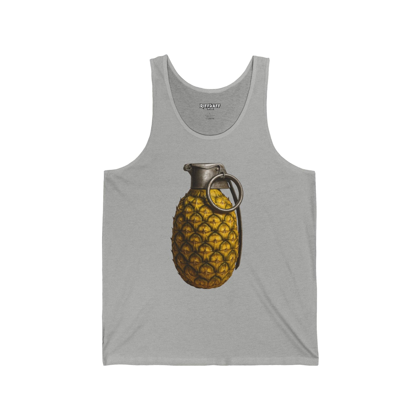 Pineapple Grenade Unisex Jersey Tank - Trendy Summer Top for Casual Wear - Riff Raff Wear