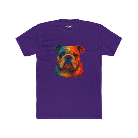 Colorful Bulldog Unisex Cotton Crew Tee - Riff Raff Wear