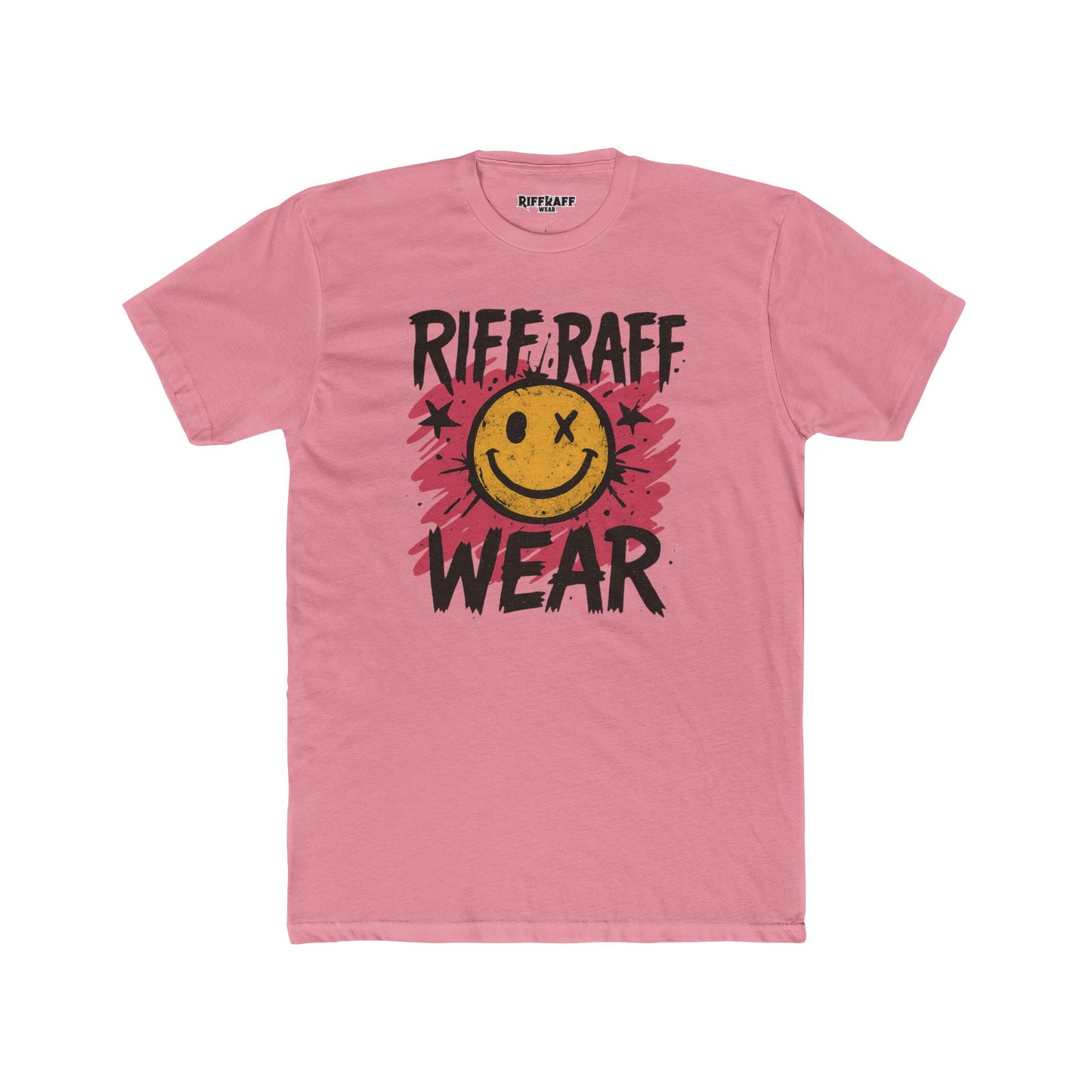 Smiley Graphic Unisex Cotton Crew Tee - Stylish Casual T-Shirt - Riff Raff Wear