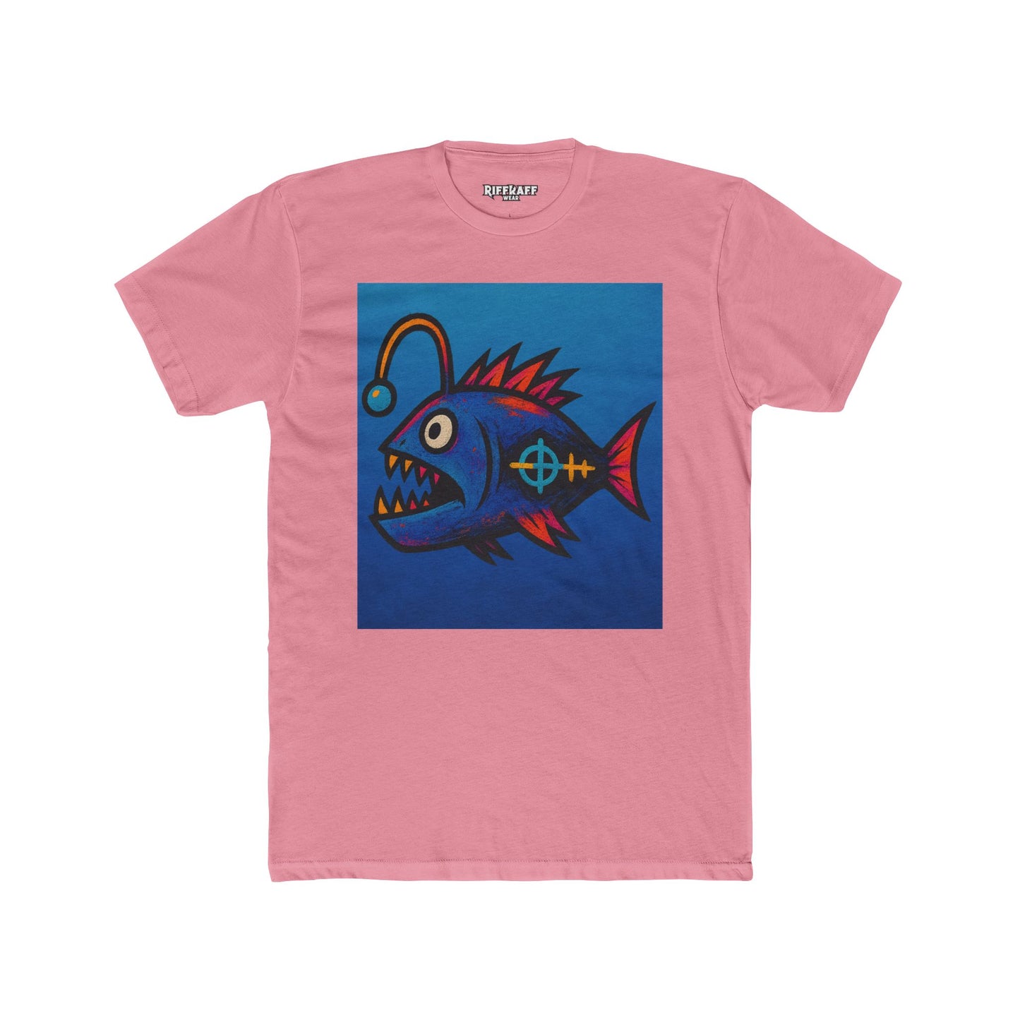 Colorful Graphic Fish Unisex Cotton Crew Tee - Fun and Quirky Art - Riff Raff Wear