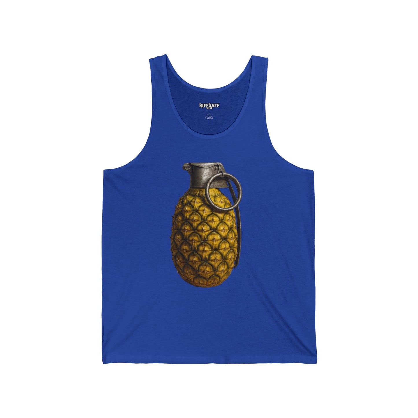 Pineapple Grenade Unisex Jersey Tank - Trendy Summer Top for Casual Wear - Riff Raff Wear