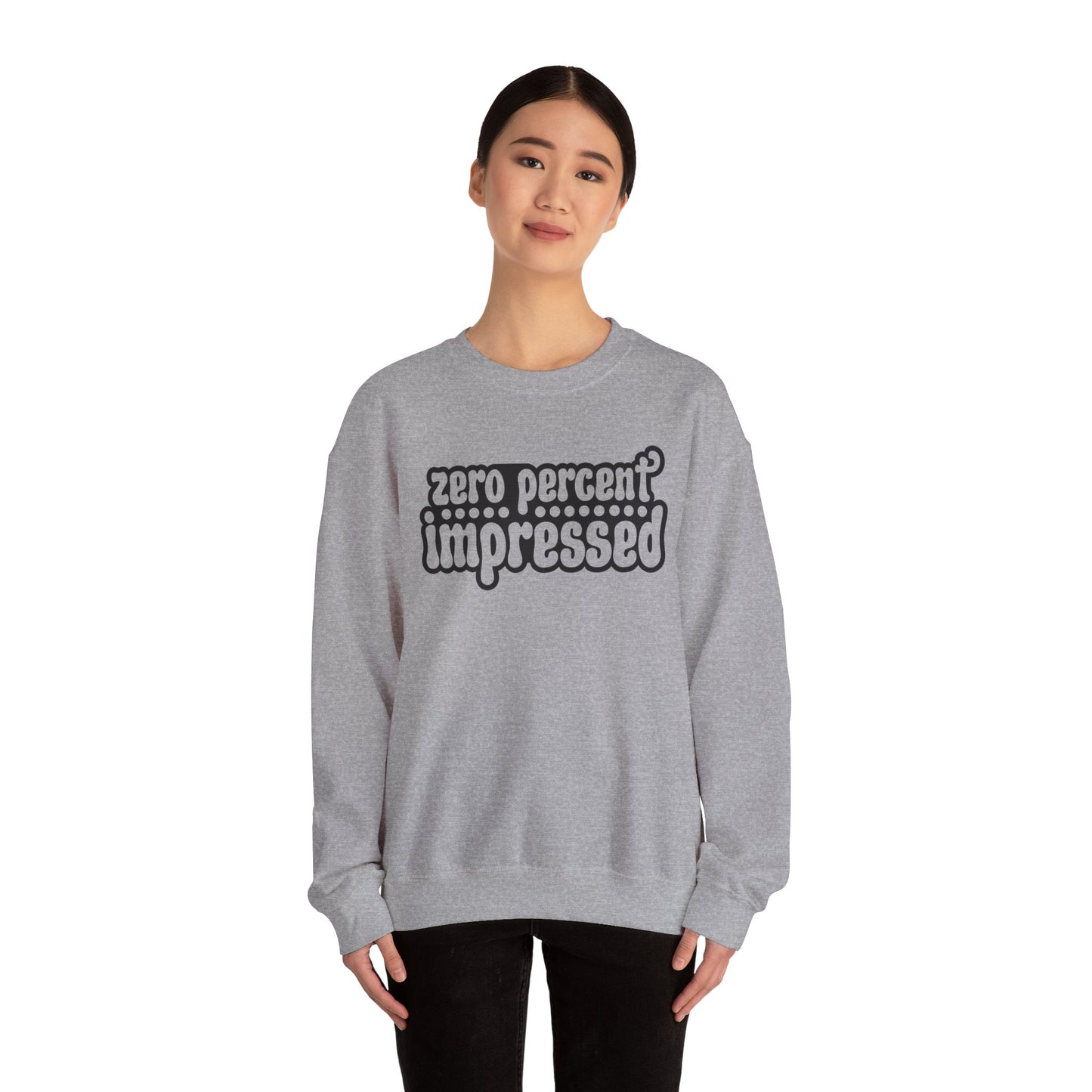 Unisex Heavy Blend™ Crewneck Sweatshirt - "Zero Percent Impressed" - Riff Raff Wear