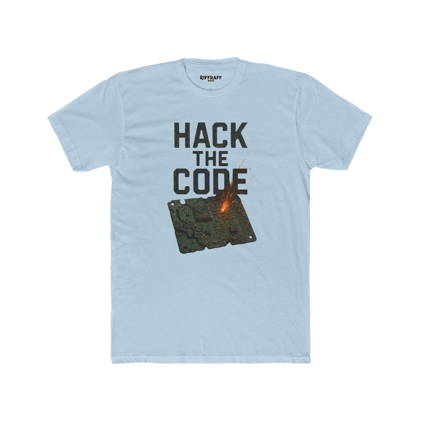 Hack the Code Unisex Cotton Crew Tee - Stylish Programmer Shirt - Riff Raff Wear