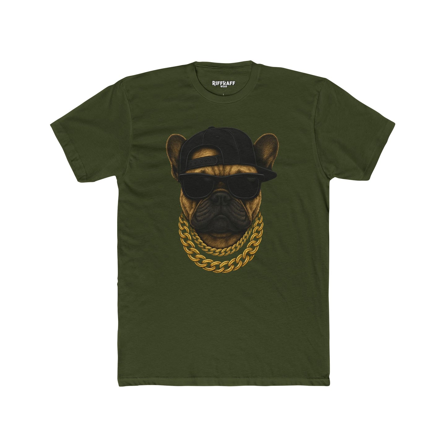 Cool Dog Crew Tee - Unisex Cotton Stylish Frenchie Design - Riff Raff Wear