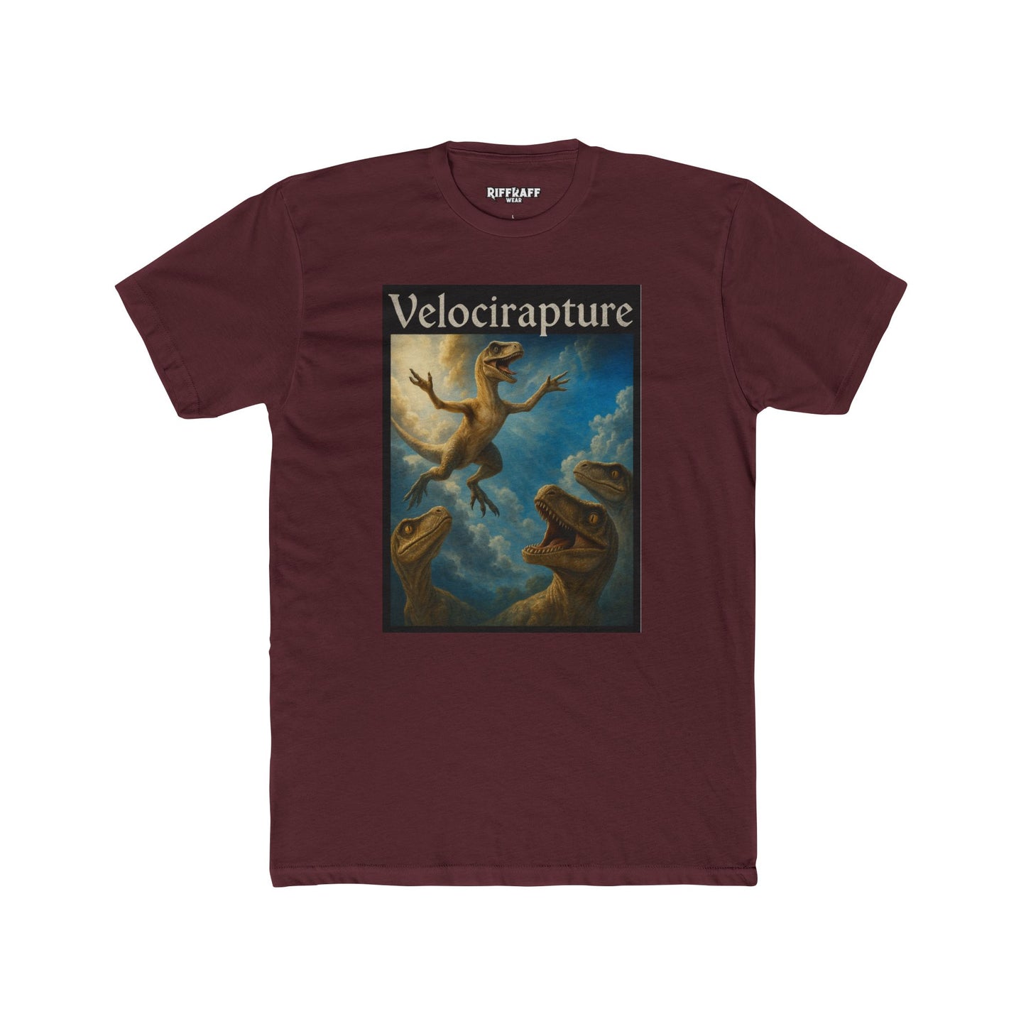 VelocirapTee - Unisex Cotton Crew Tee with Dinosaur Design, Graphic T-shirt, Casual Wear, Gift for Dino Lovers, Funny Shirt