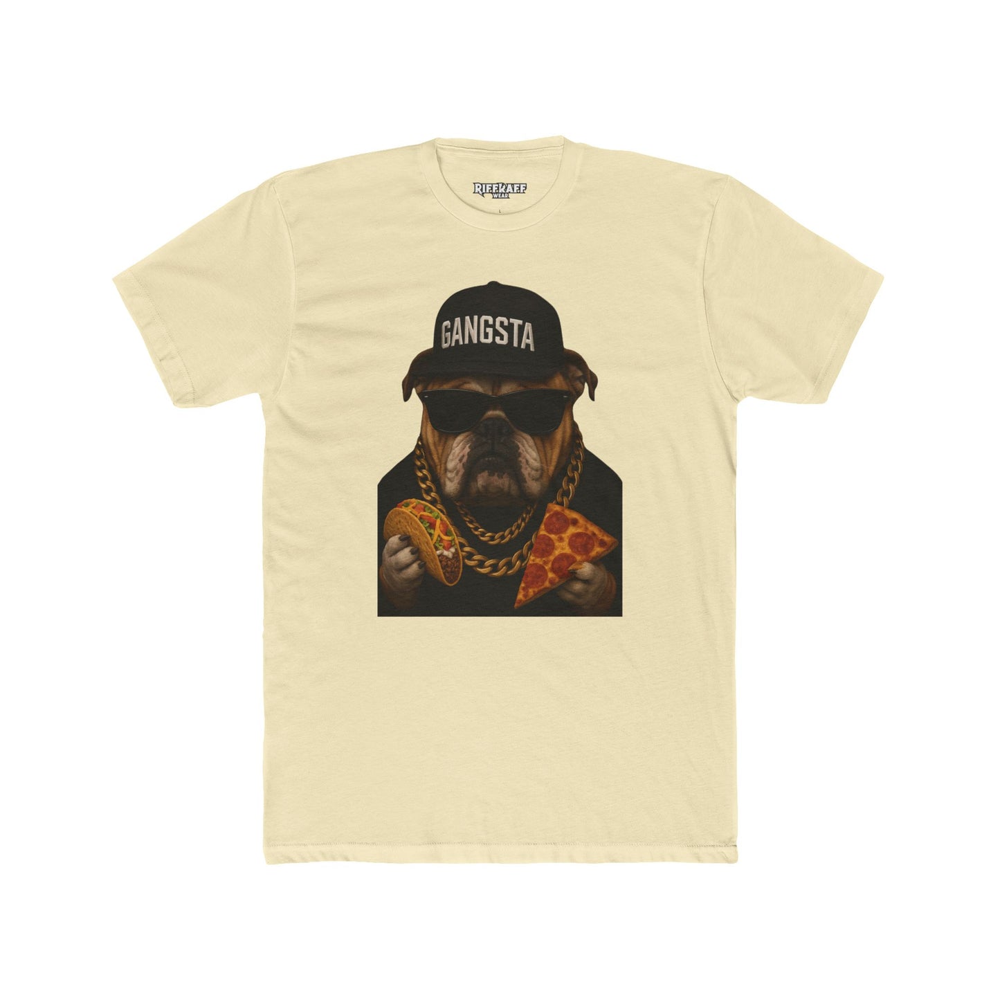 Gangsta Dog Unisex Cotton Crew Tee - Fun & Playful Graphic Shirt - Riff Raff Wear