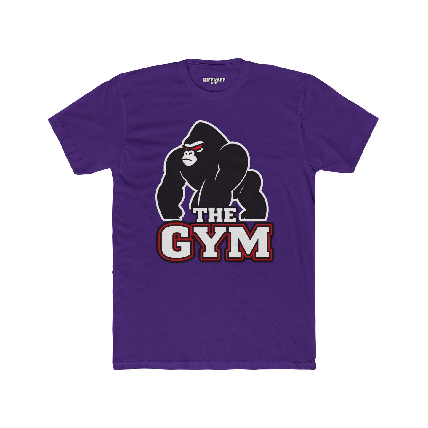 Gym Gorilla Unisex Cotton Crew Tee - Fitness Motivational T-Shirt - Riff Raff Wear