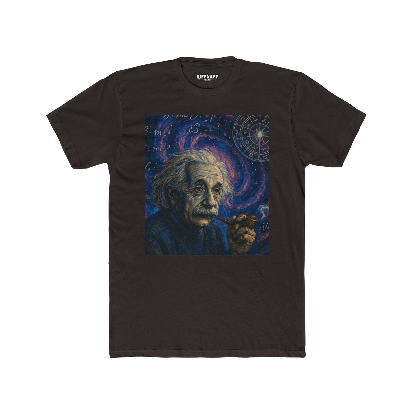 Einstein Cosmic Crew Tee - Unisex Cotton T-Shirt for Science Lovers - Riff Raff Wear