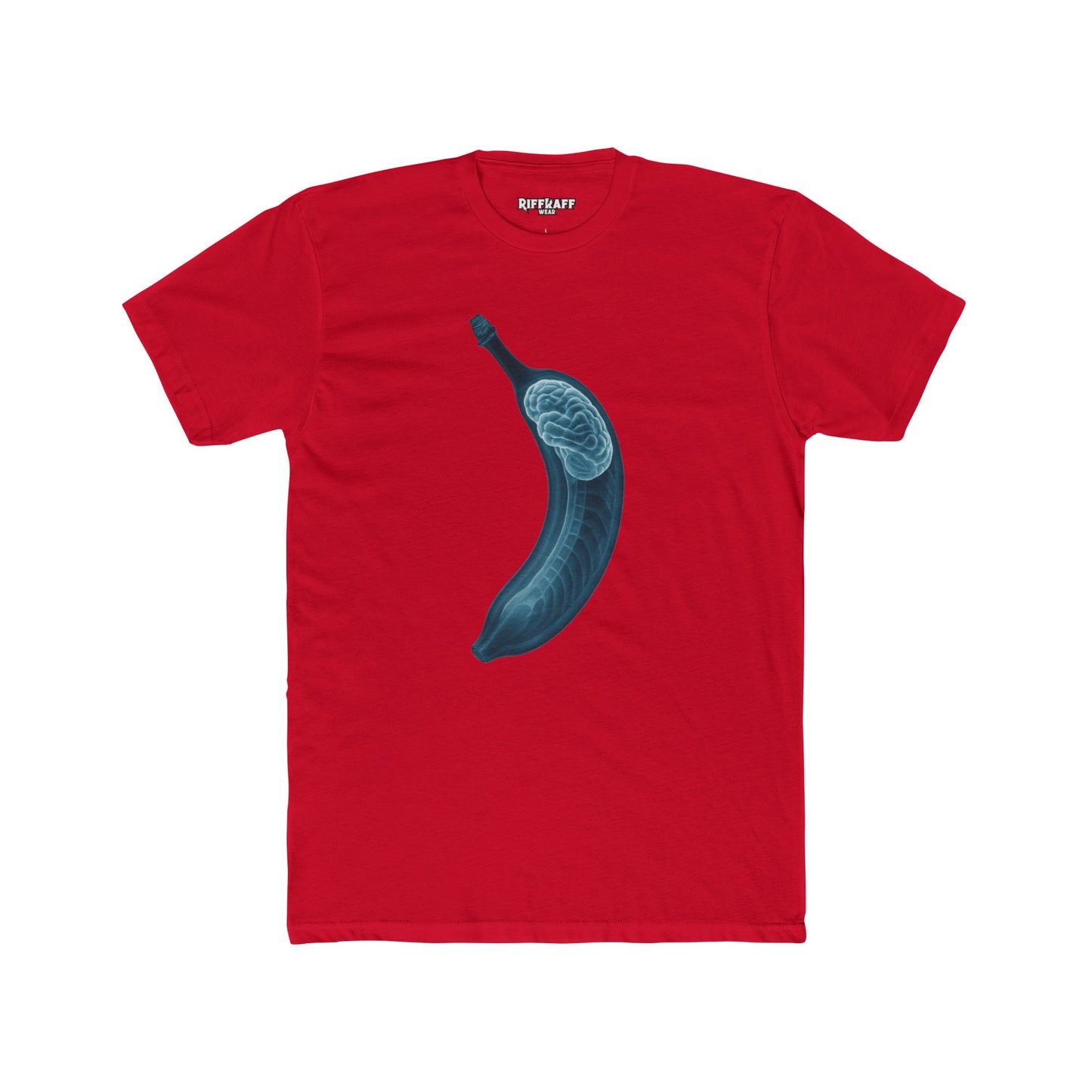 Funny Unisex Cotton Crew Tee - Brainy Banana Design - Riff Raff Wear