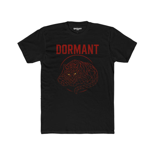 Dormant Tiger Unisex Cotton Crew Tee - Minimalist Animal Graphic T-Shirt - Riff Raff Wear