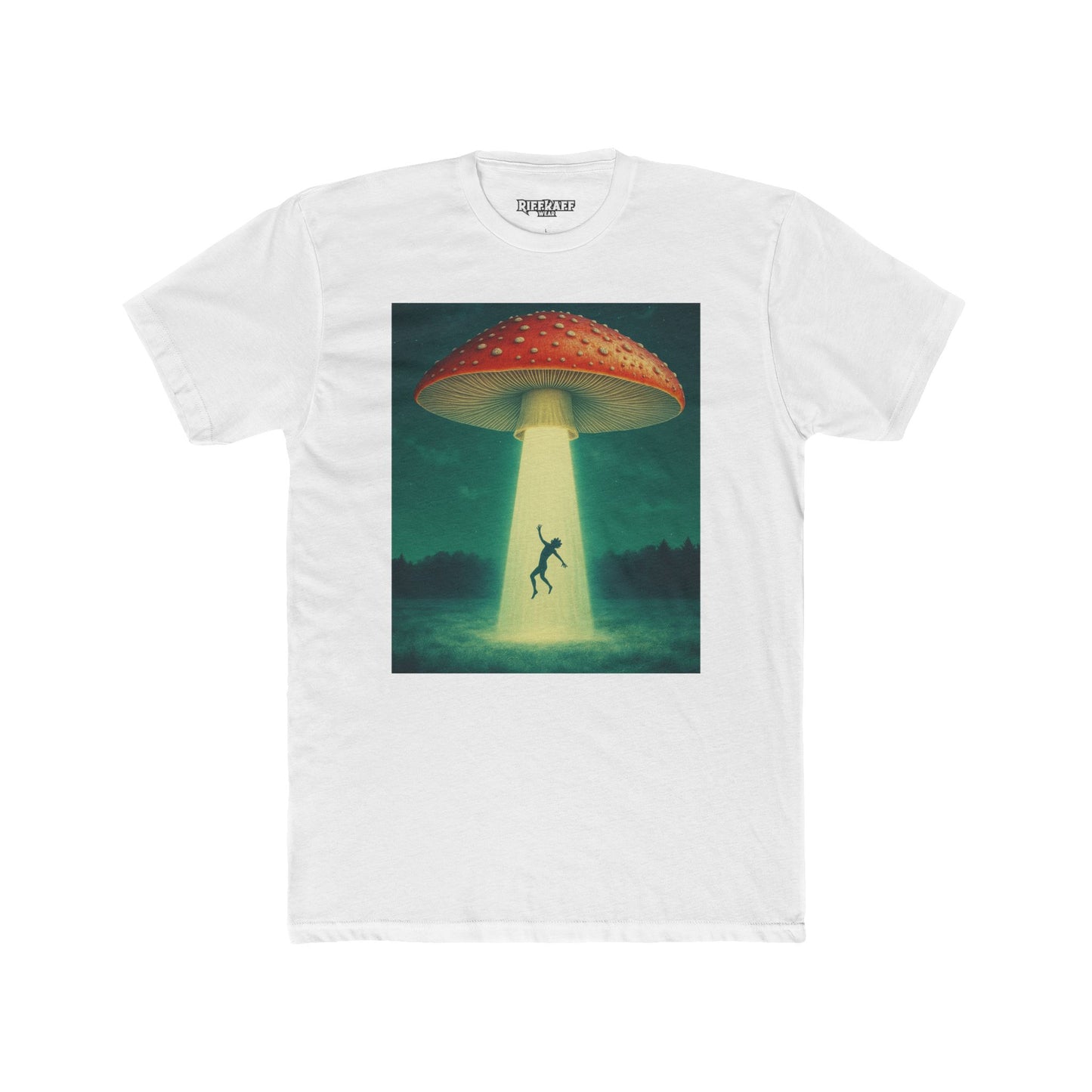 Mystical UFO Unisex Cotton Crew Tee, Alien Shirt - Riff Raff Wear