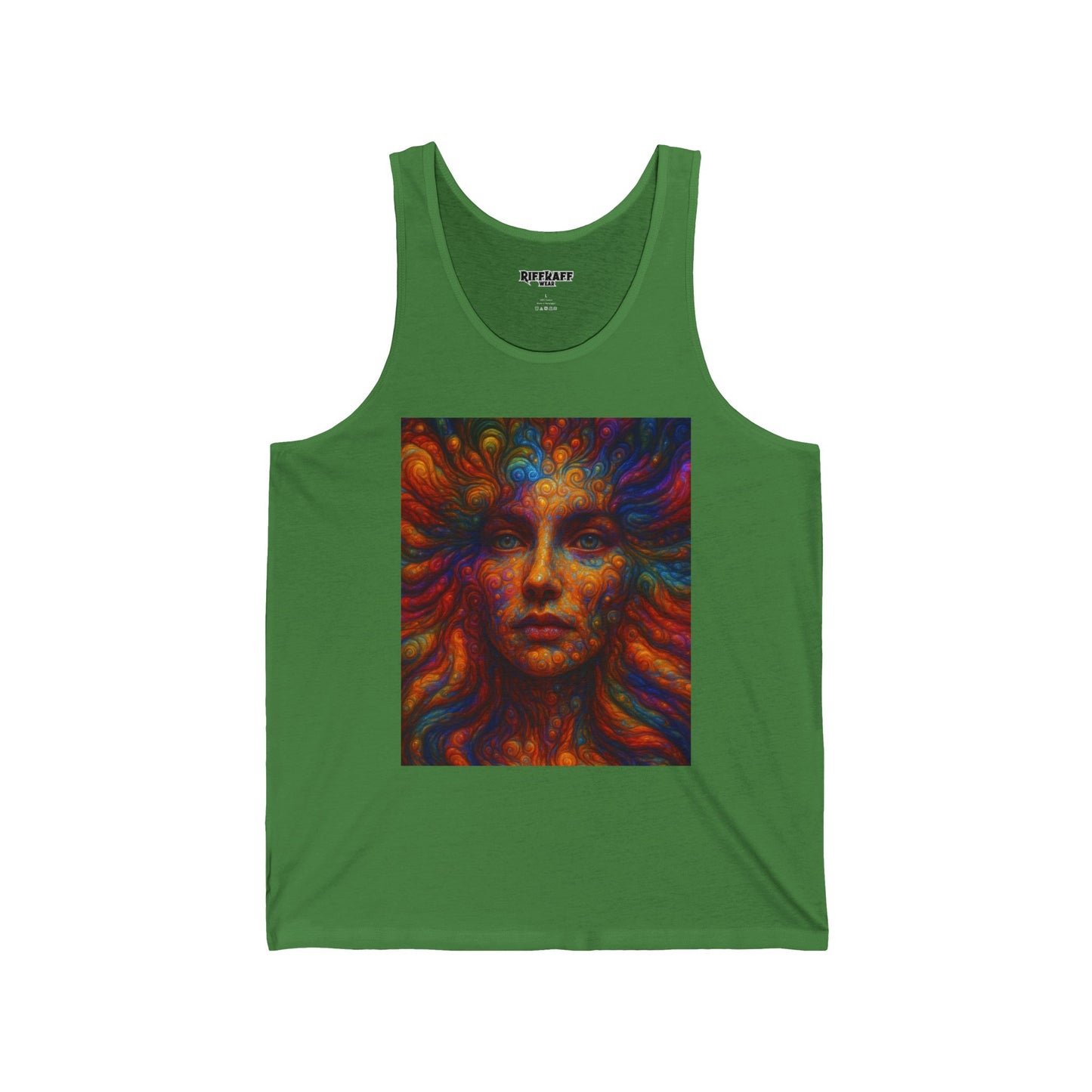 Colorful Artistic Unisex Jersey Tank - Vibrant Design for Creative Souls - Riff Raff Wear
